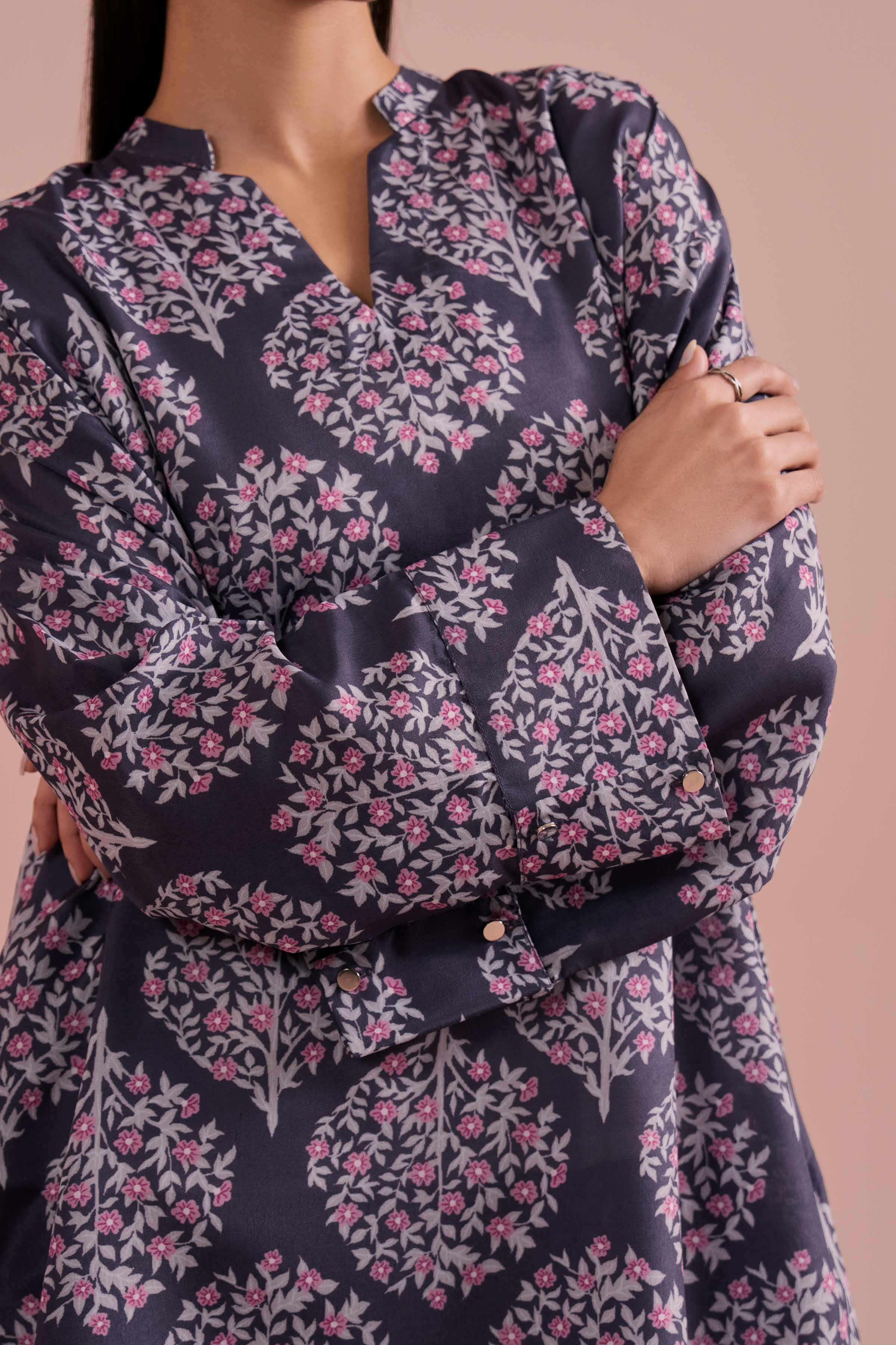 NishatUK - Purple Printed Lawn 2-piece ready to wear Dress