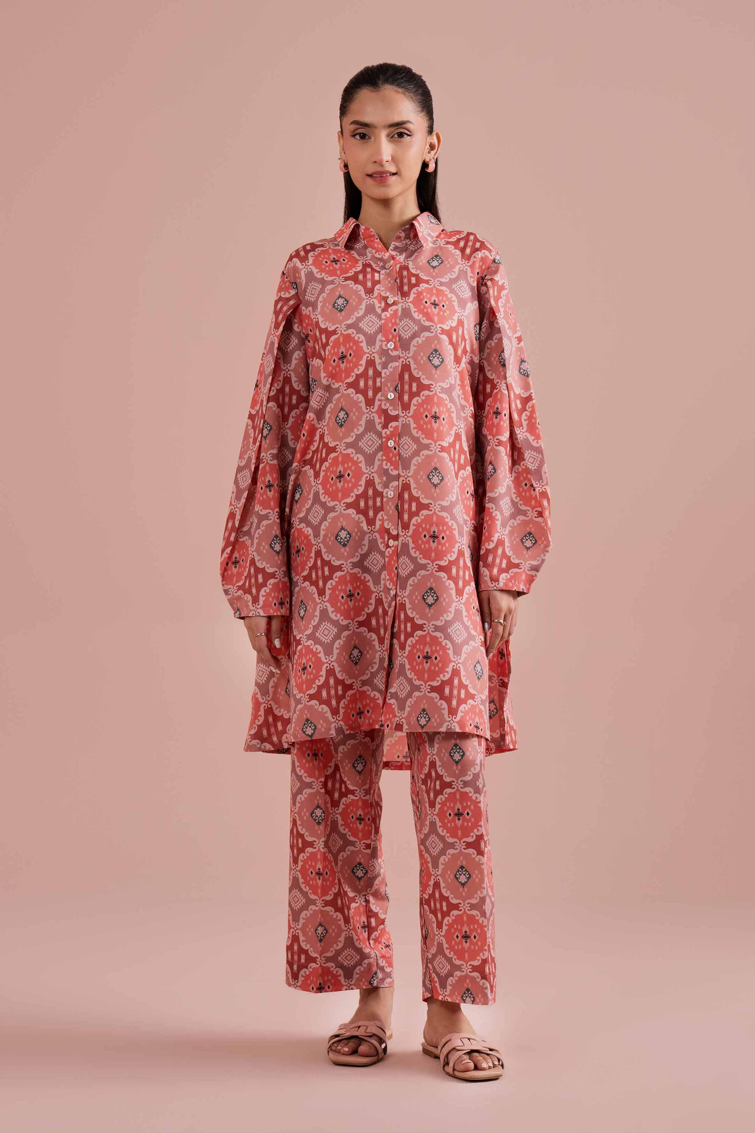 NishatUK - Pink Printed Lawn 2-piece ready to wear Dress