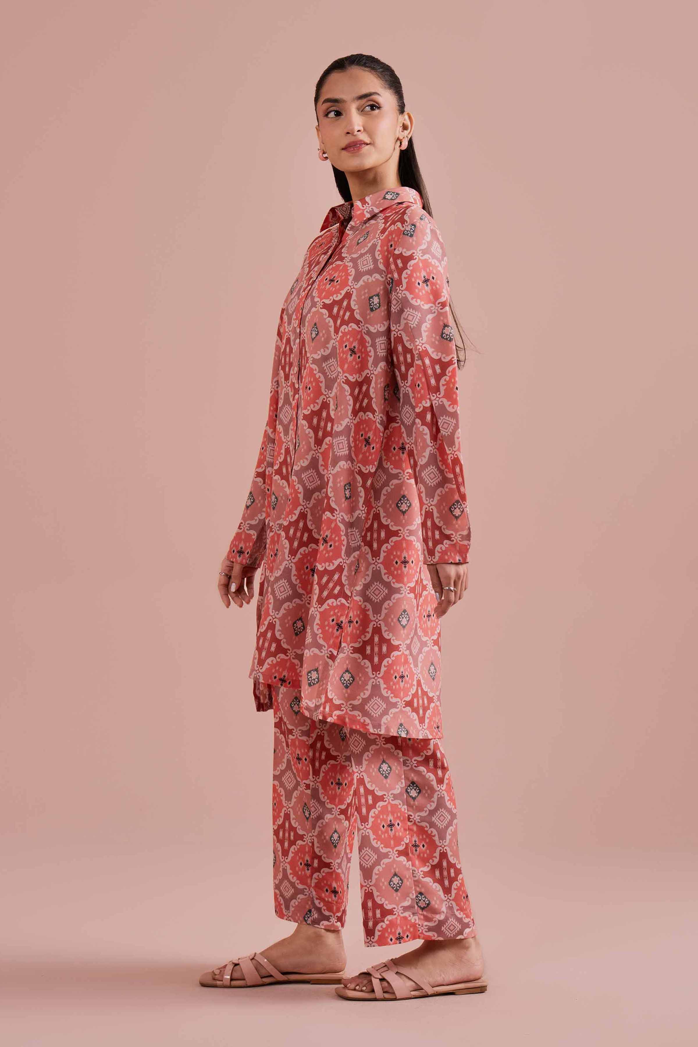 NishatUK - Pink Printed Lawn 2-piece ready to wear Dress