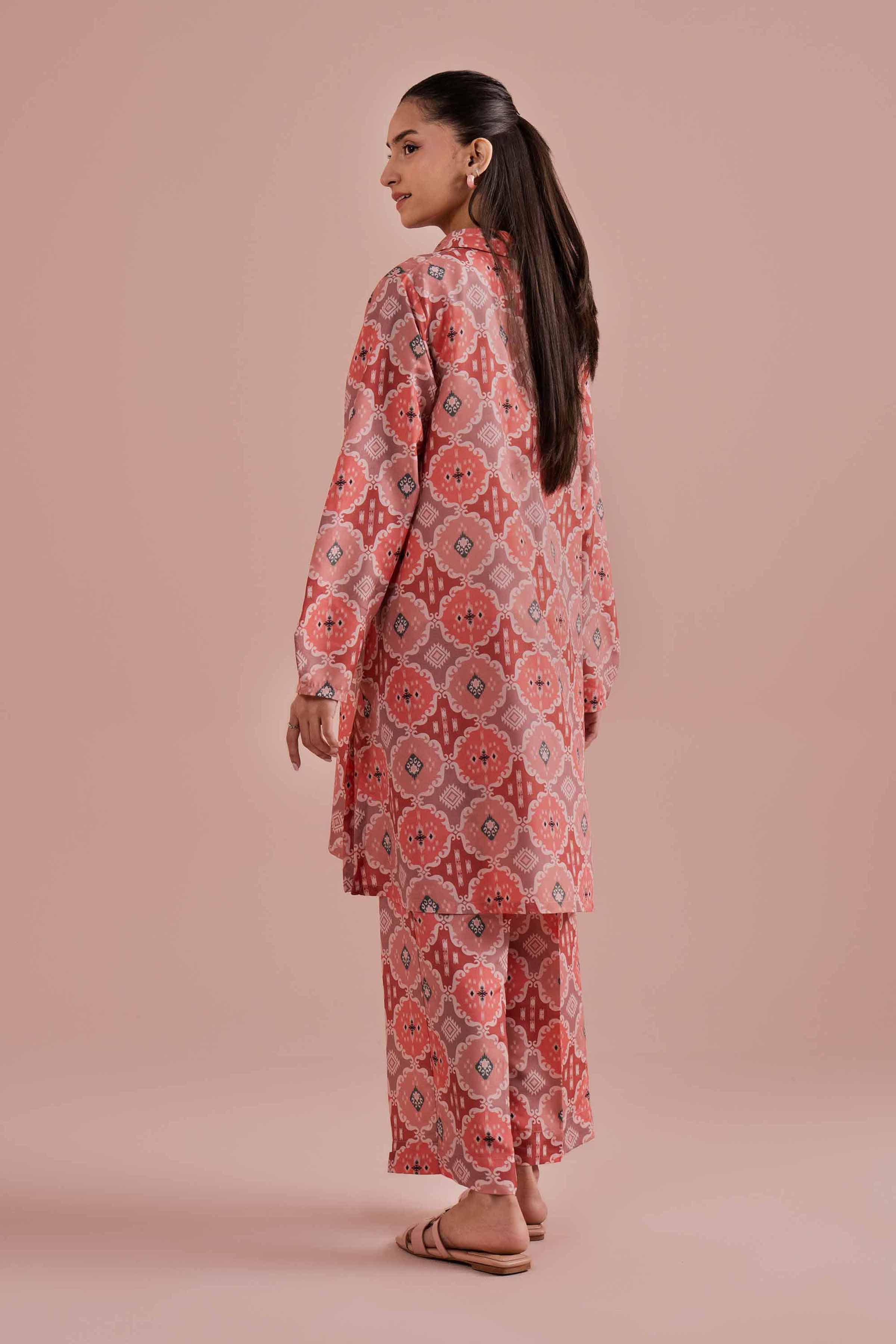 NishatUK - Pink Printed Lawn 2-piece ready to wear Dress