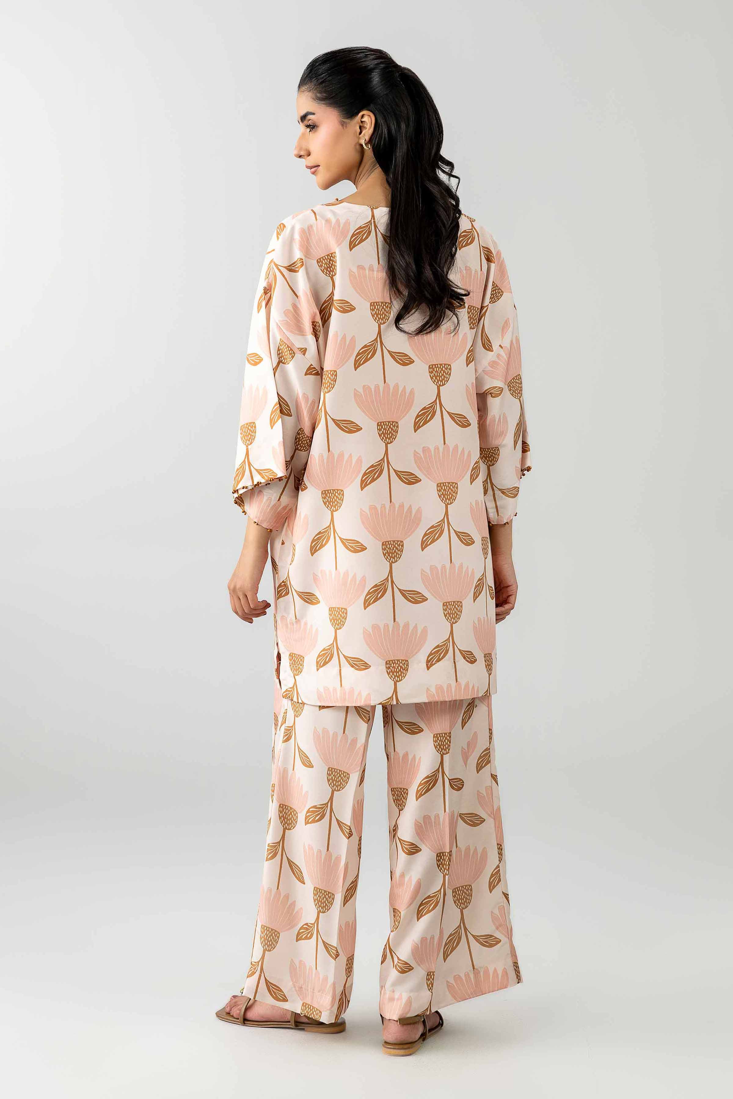 Nishat UK - Off White Printed Lawn 2 Pieces ready to wear Dress