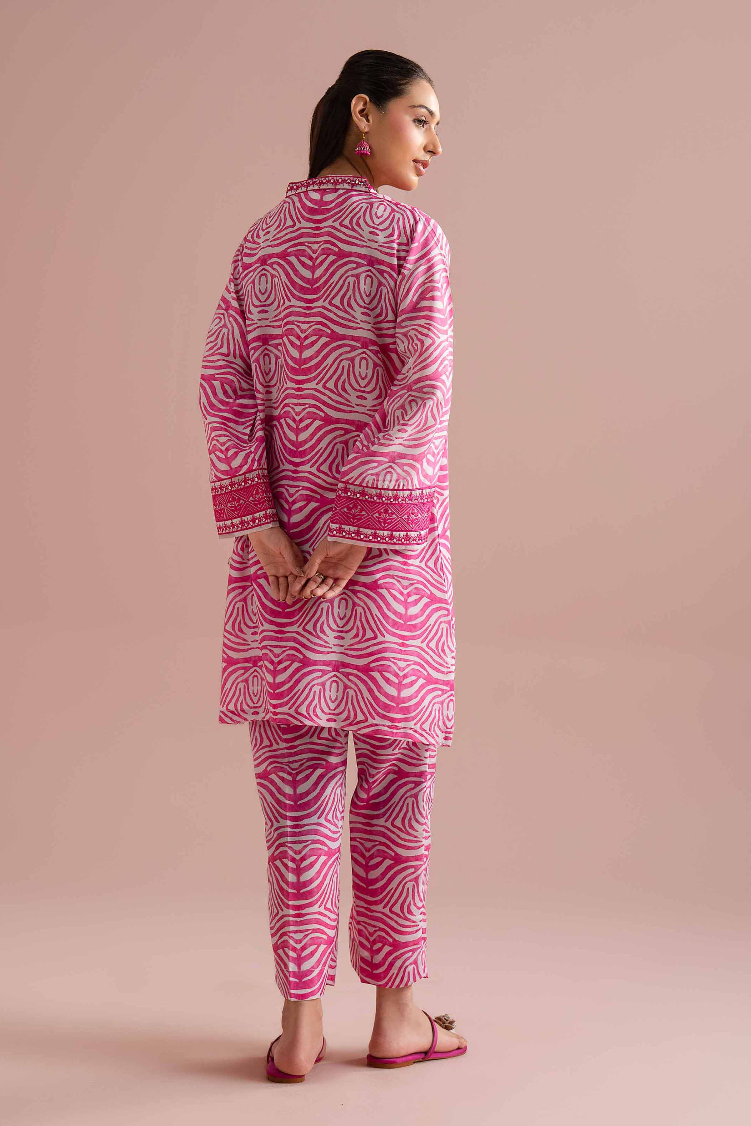 NishatUK - Pink Embroidered Lawn 2-piece ready to wear Dress