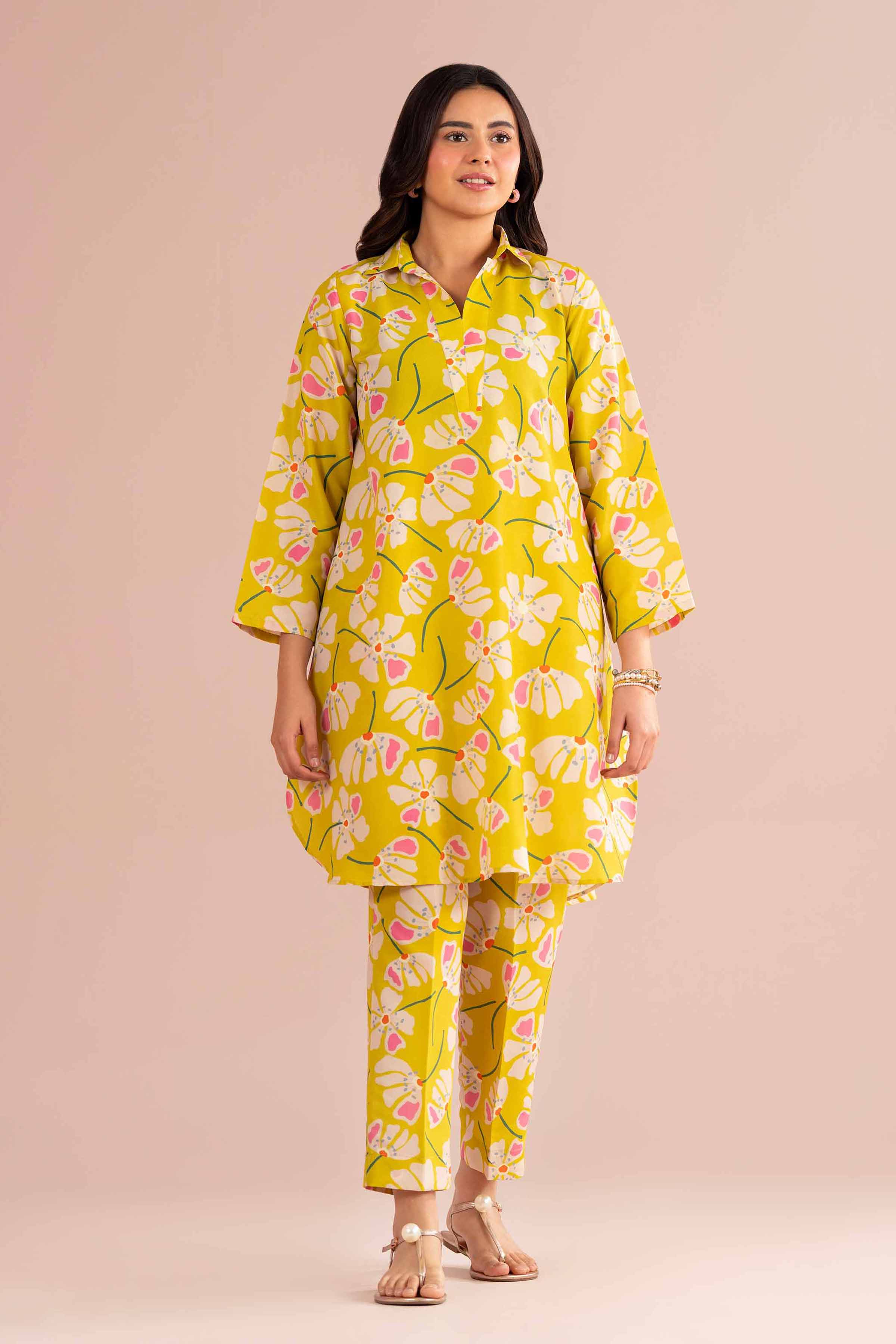 NishatUK - Pink Printed Lawn 2-piece ready to wear Dress