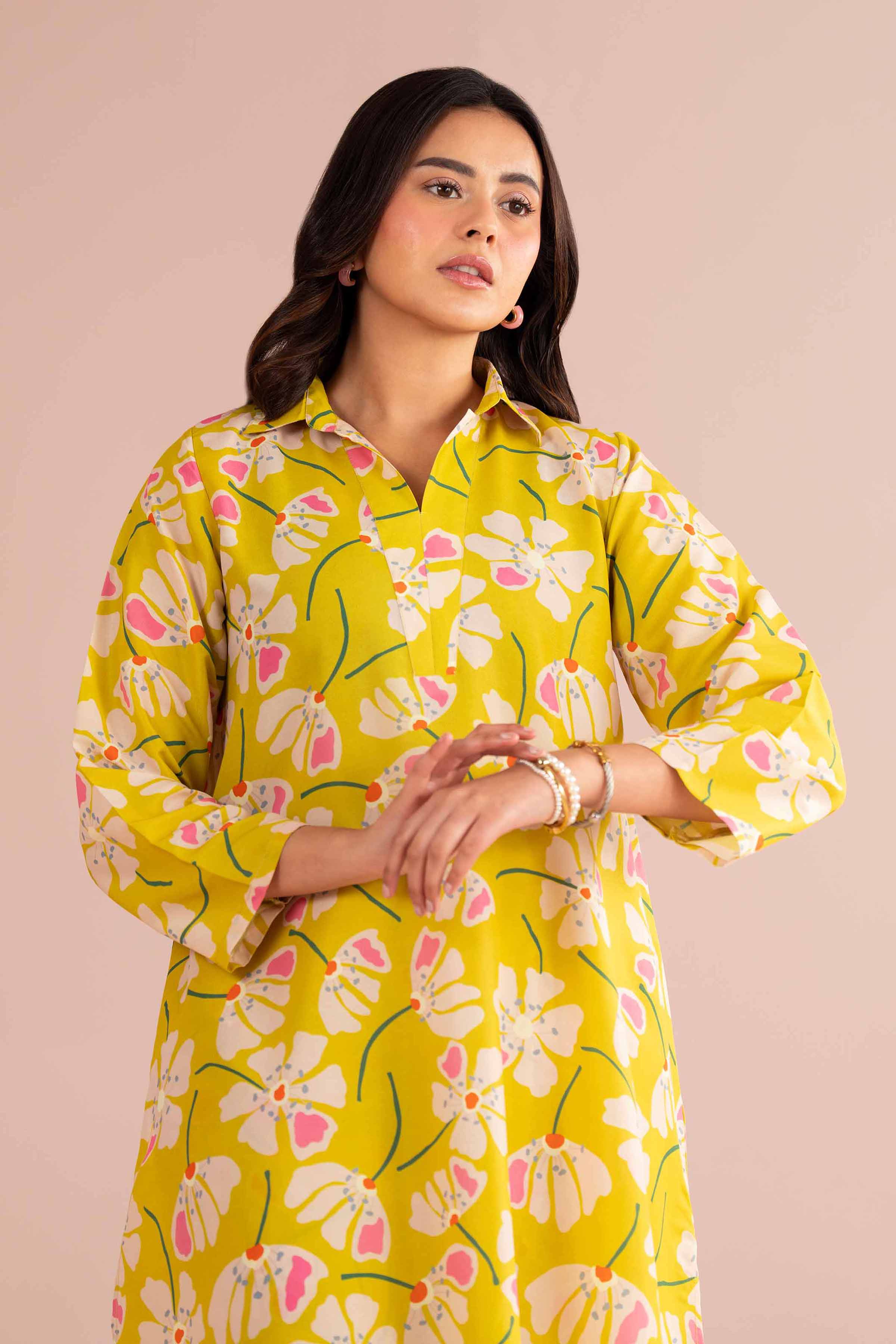 NishatUK - Pink Printed Lawn 2-piece ready to wear Dress