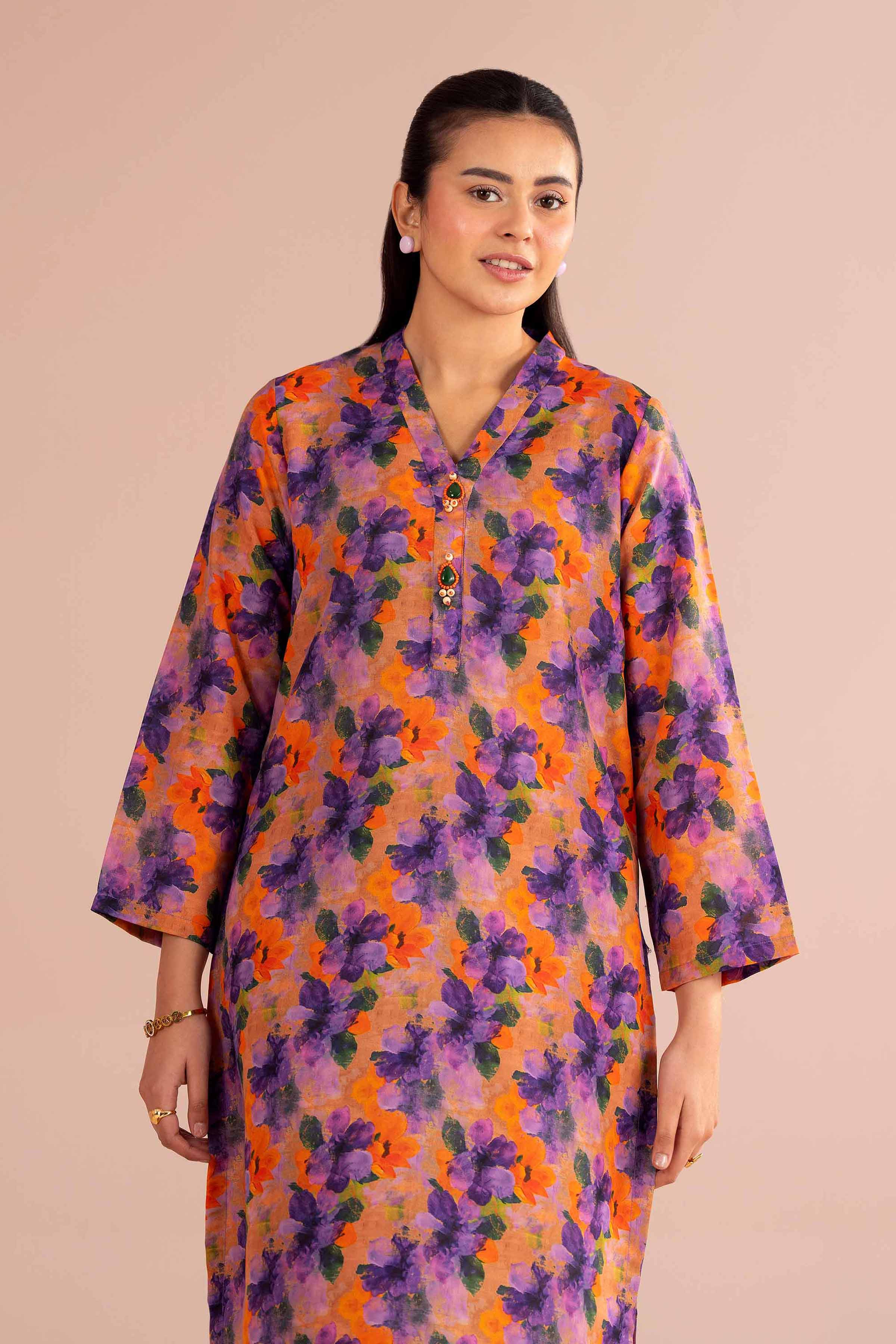 NishatUK - Multi Printed Lawn 2-piece ready to wear Dress