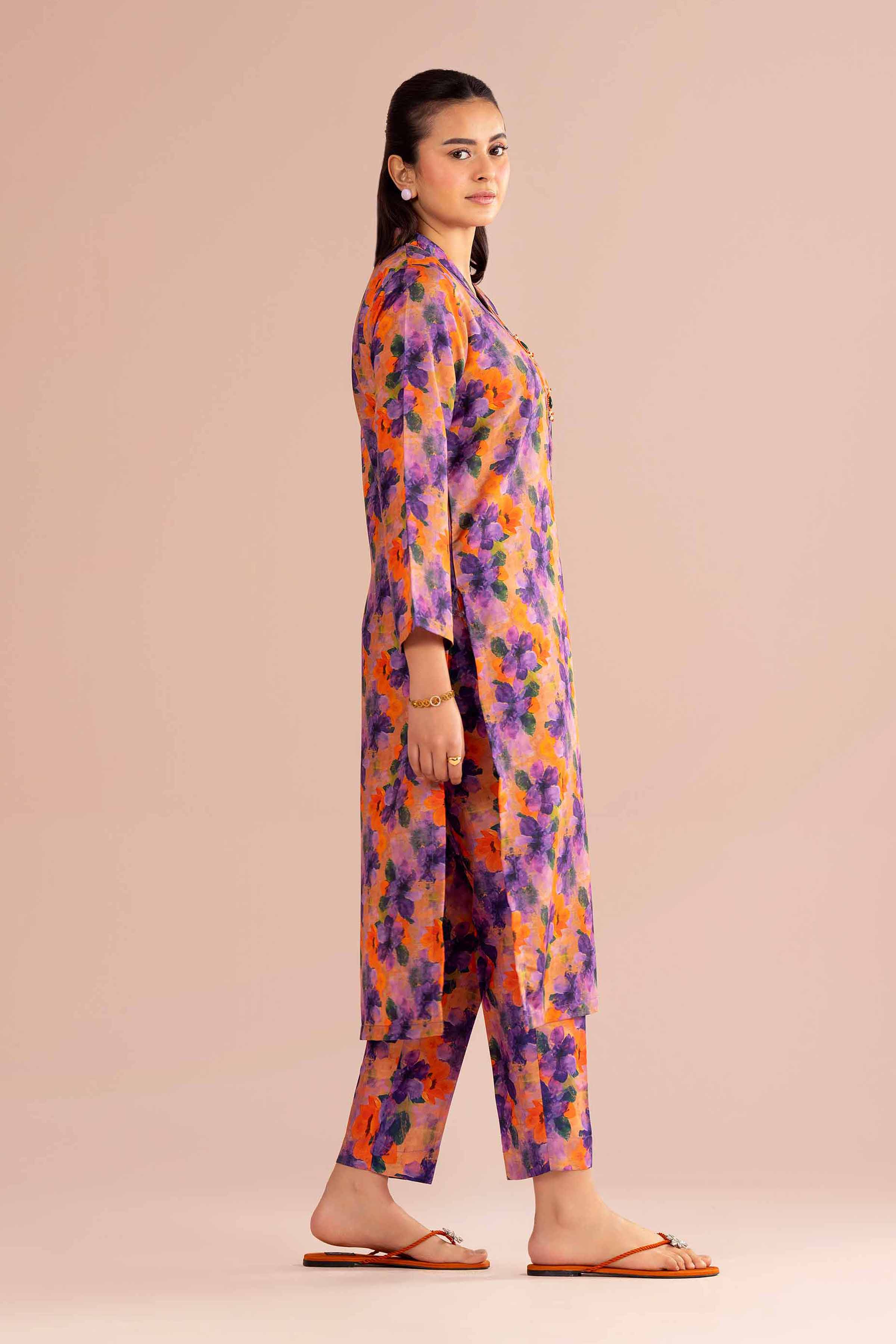 NishatUK - Multi Printed Lawn 2-piece ready to wear Dress