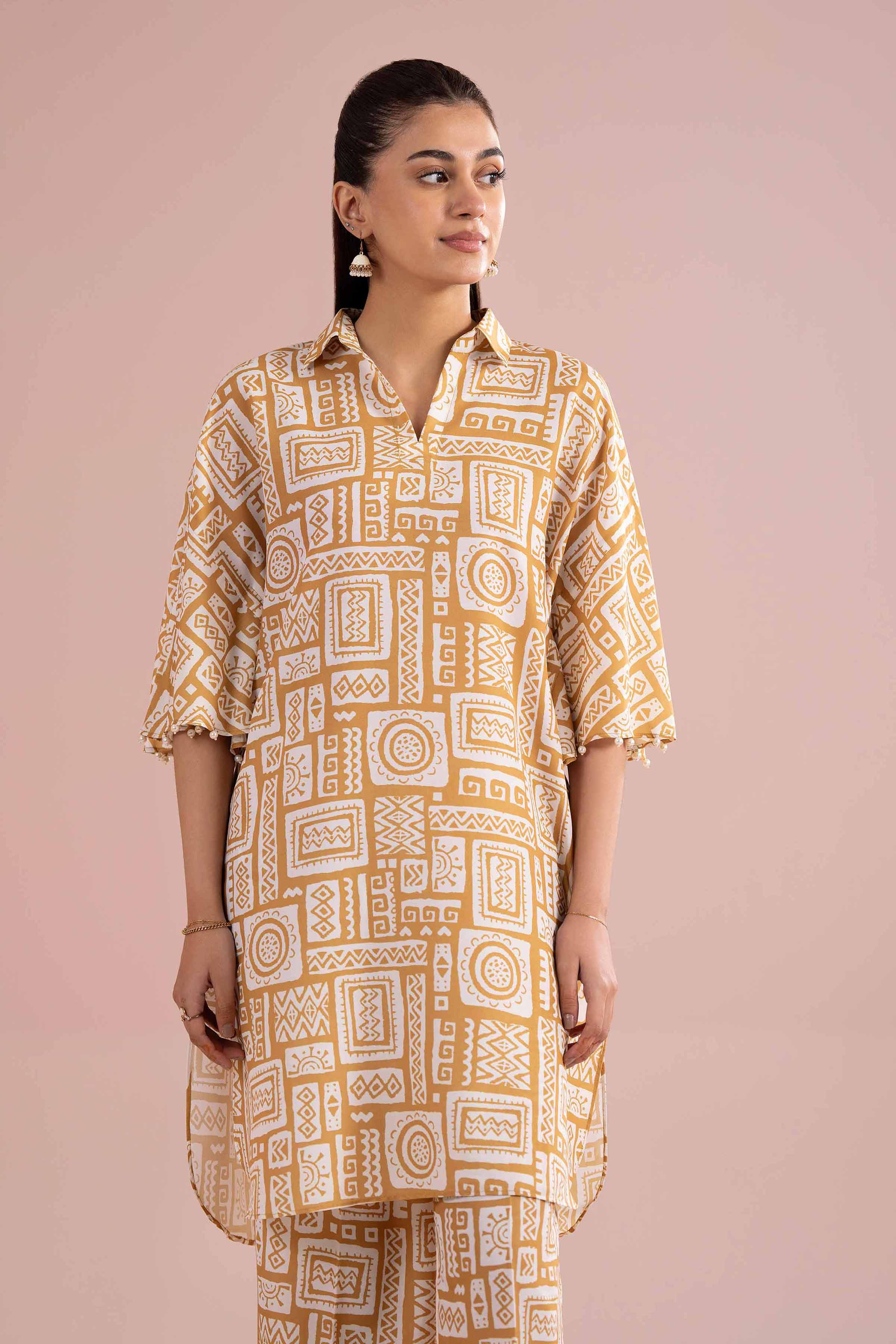 NishatUK - Yellow Printed Lawn ready to wear Dress