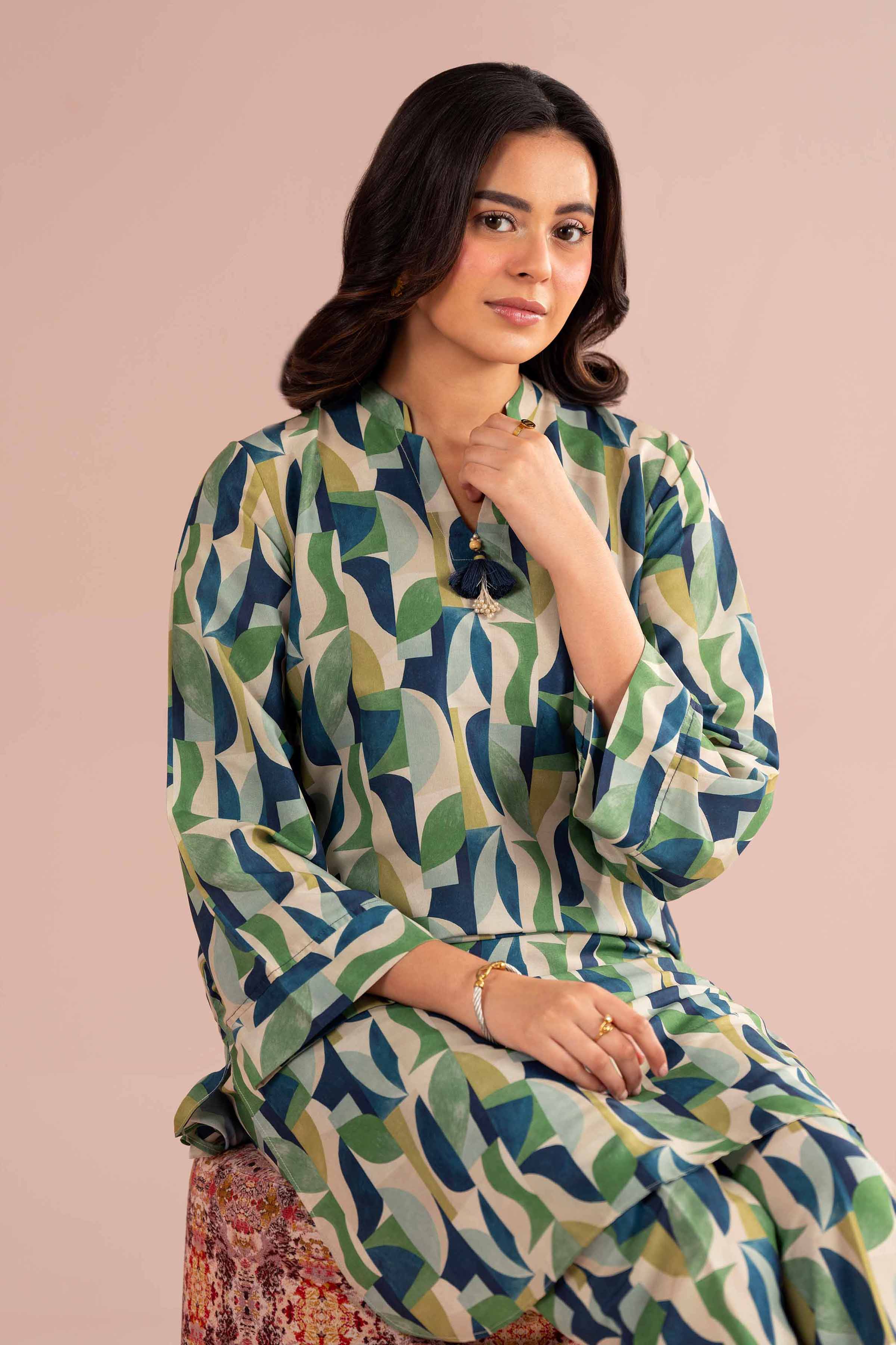 NishatUK - Multi Printed Lawn 2-piece ready to wear Dress