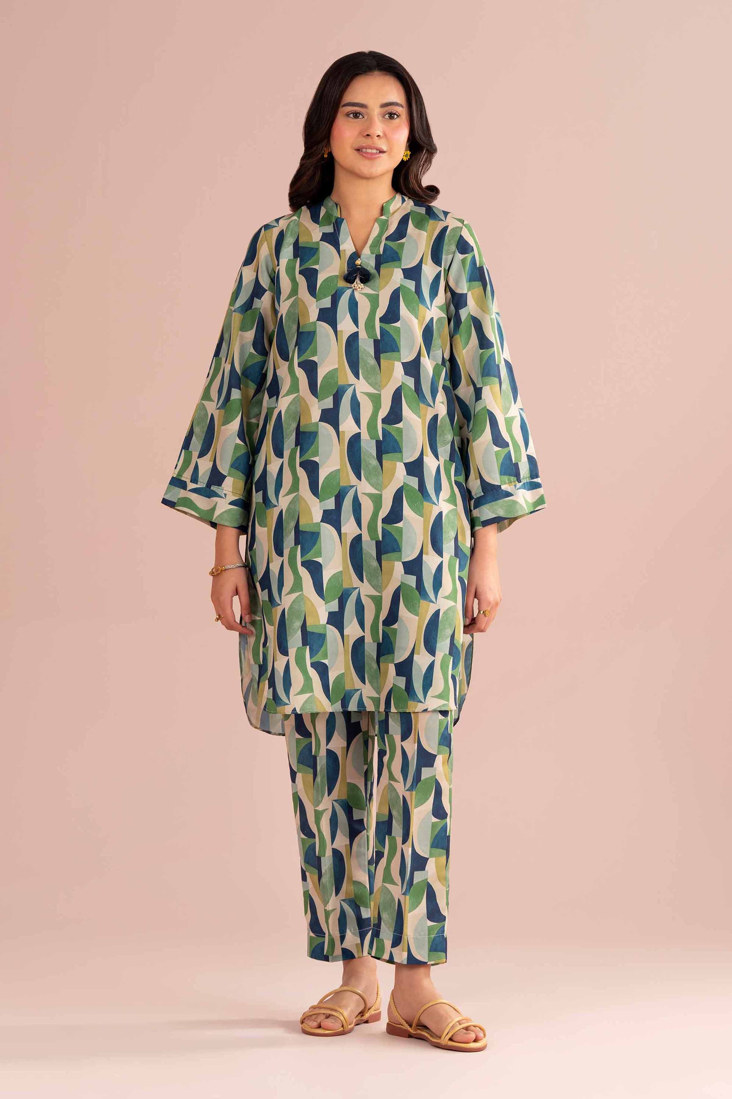 NishatUK - Multi Printed Lawn 2-piece ready to wear Dress