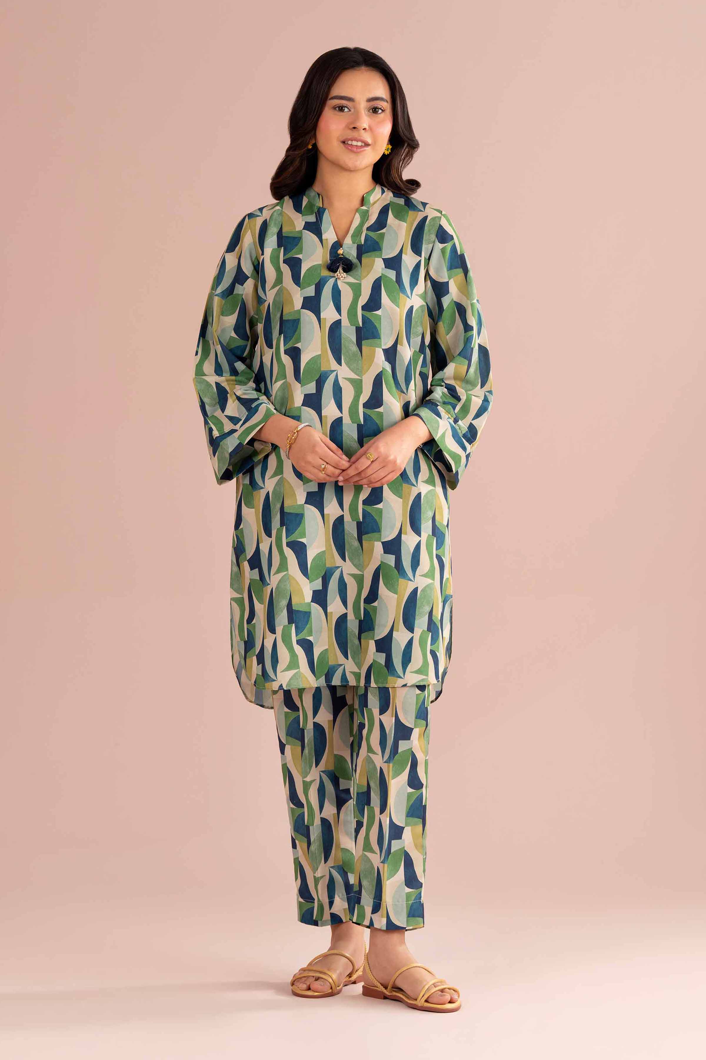NishatUK - Multi Printed Lawn 2-piece ready to wear Dress
