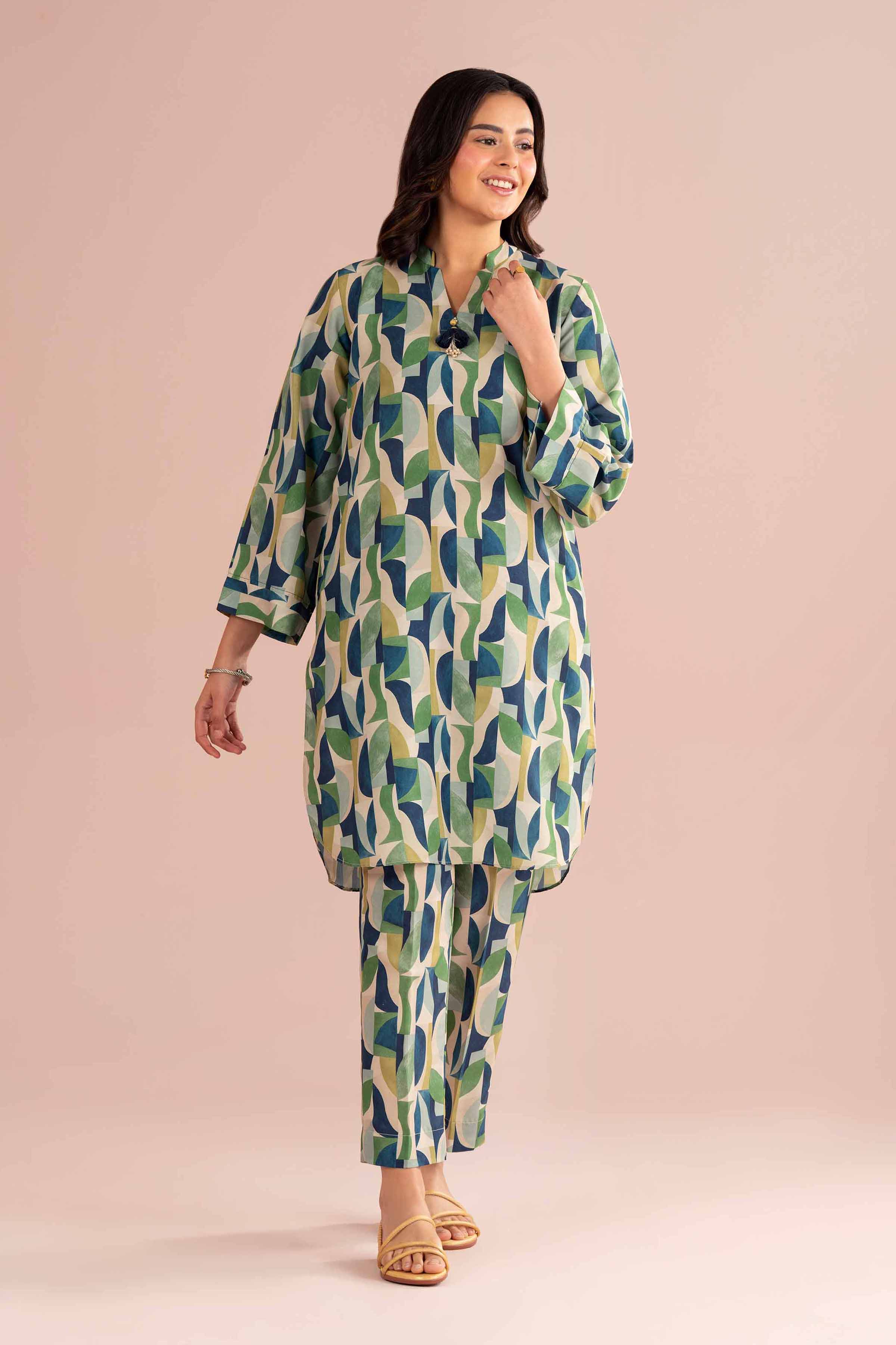 NishatUK - Multi Printed Lawn 2-piece ready to wear Dress
