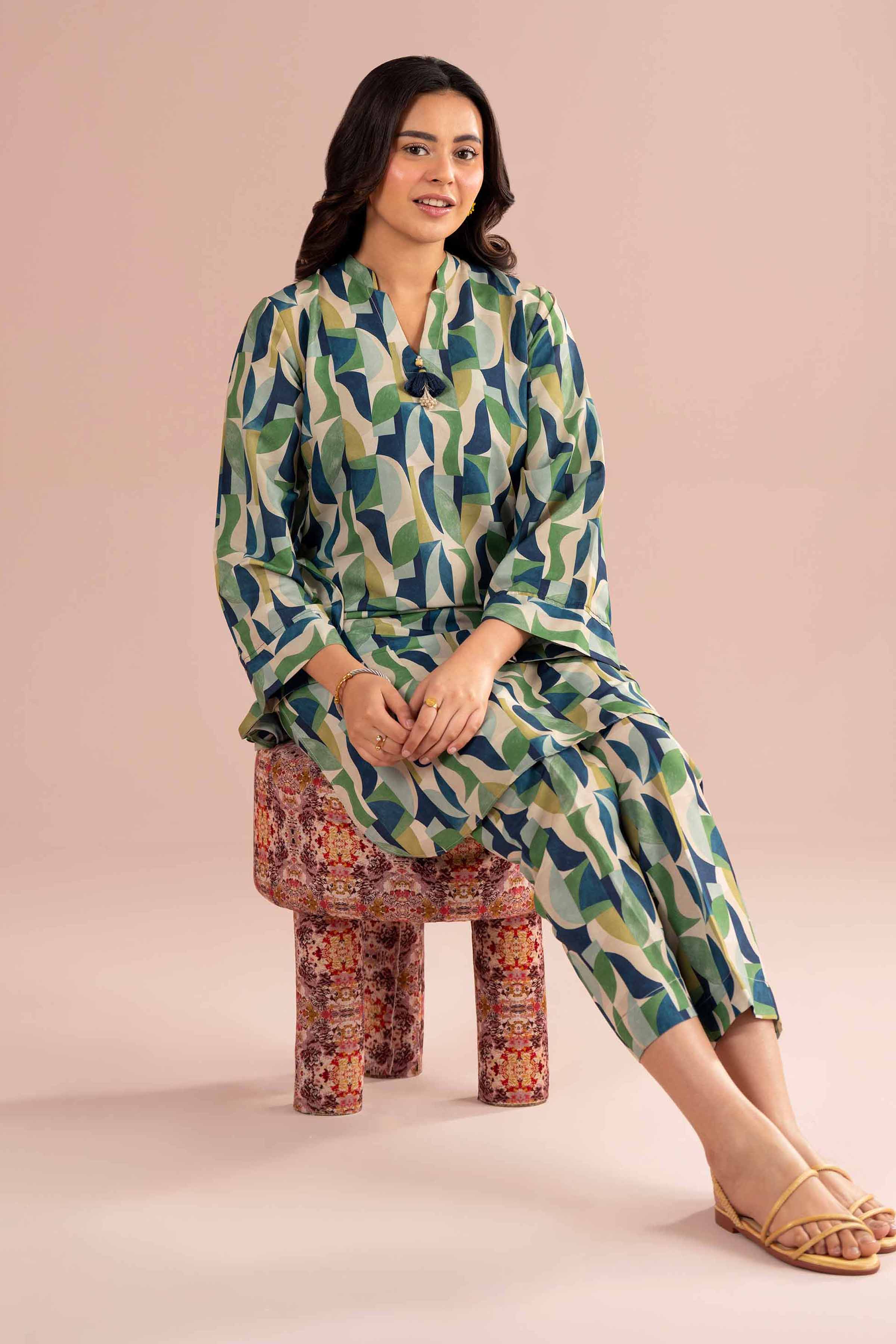 NishatUK - Multi Printed Lawn 2-piece ready to wear Dress