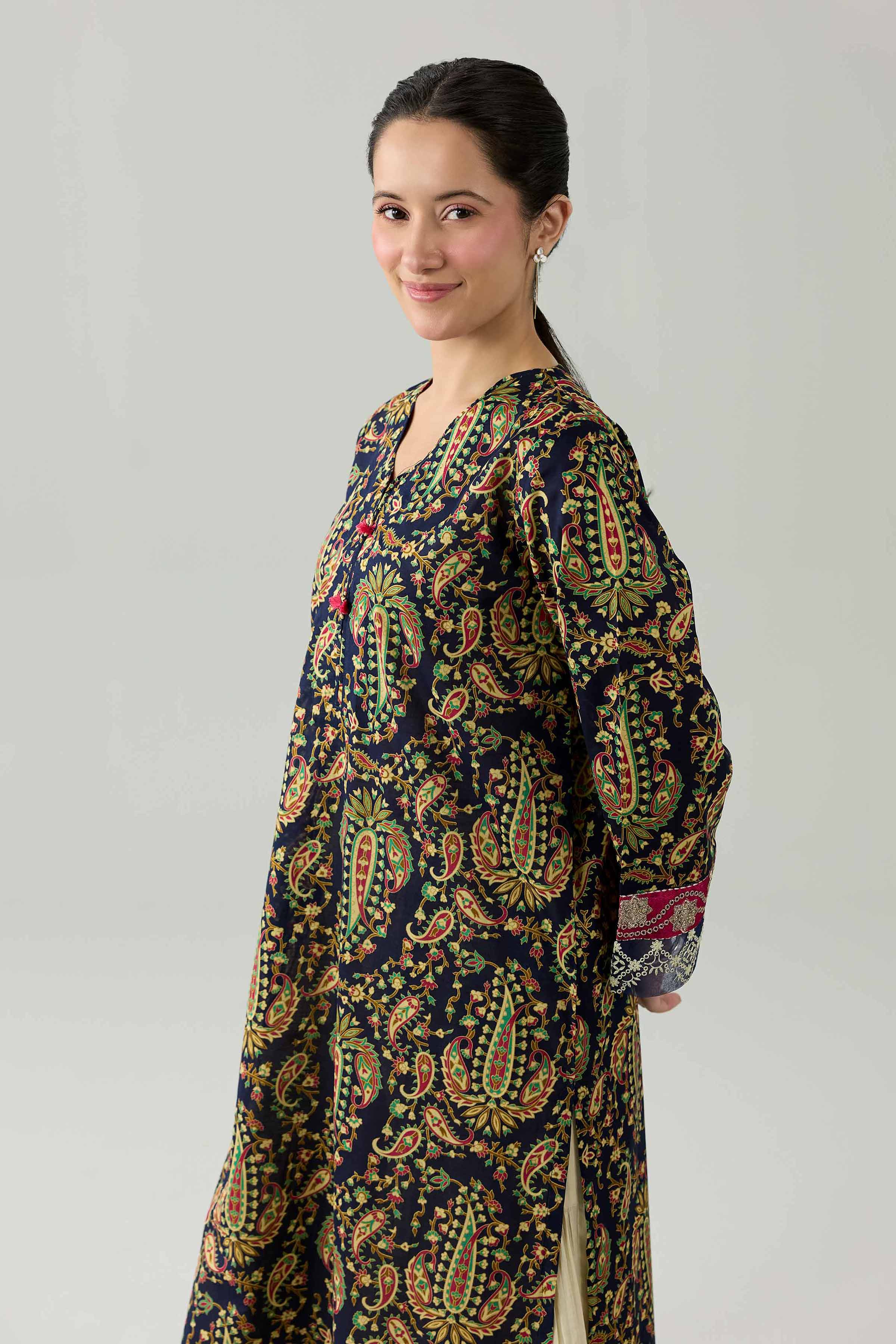 Nishat UK - Blue Embroidered Lawn 1-piece ready to wear Shirt