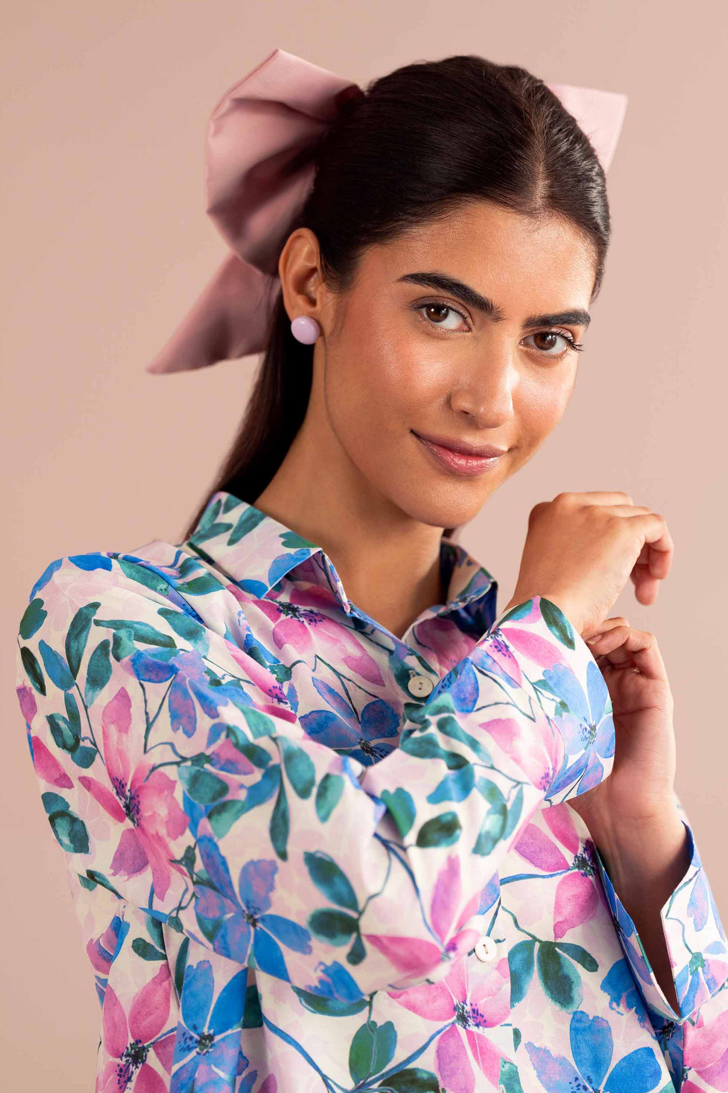 NishatUK - Pink Printed Lawn 2-piece ready to wear Dress