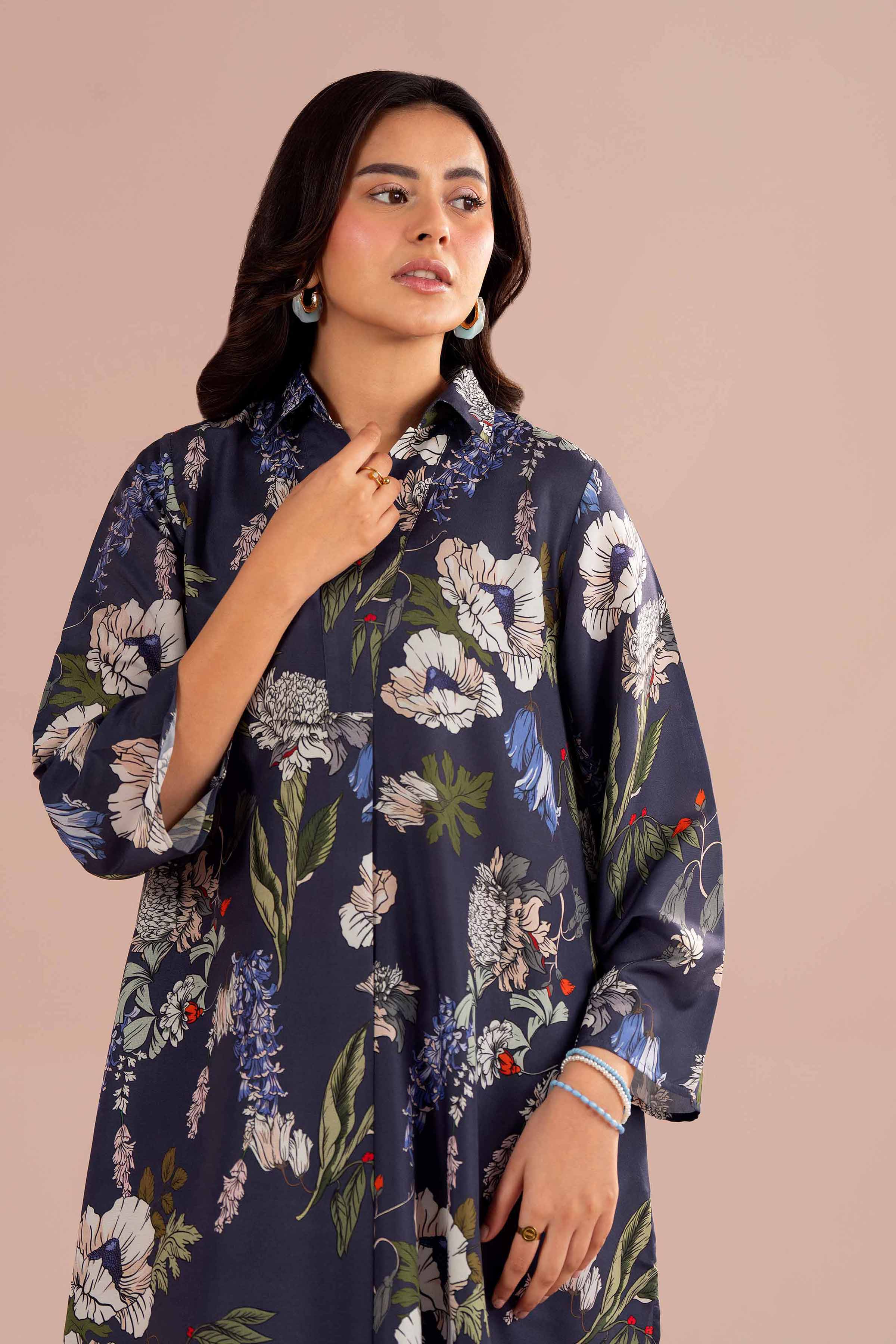 NishatUK - Blue Printed Lawn 2-piece ready to wear Dress
