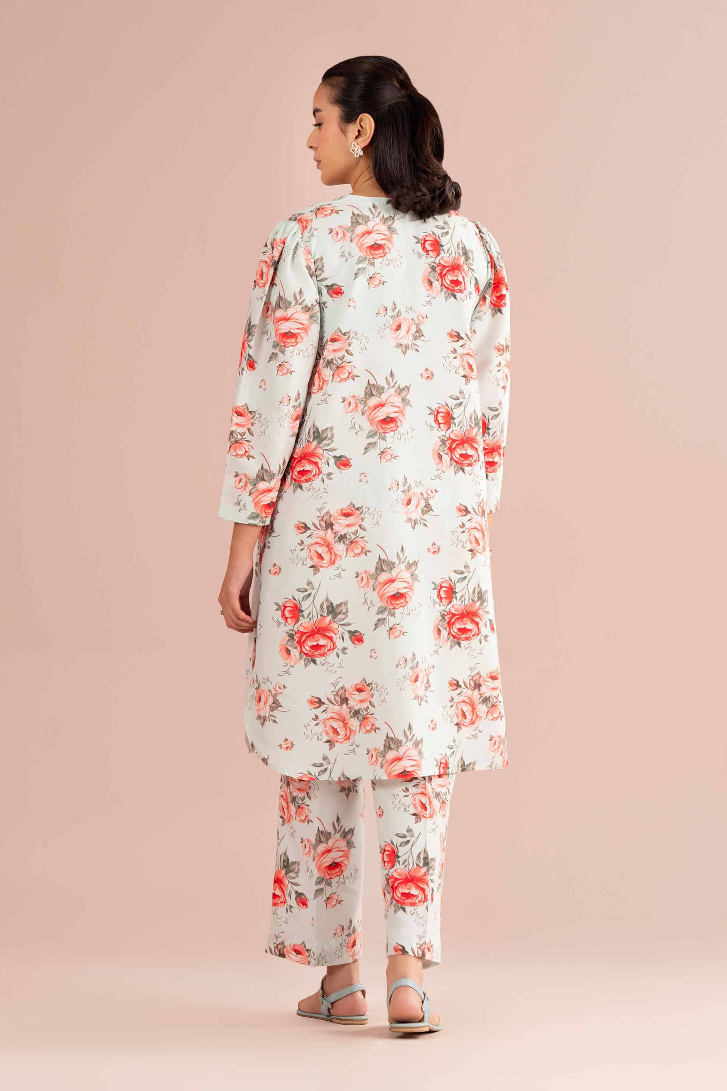 NishatUK - Blue Printed Lawn 2-piece ready to wear Dress