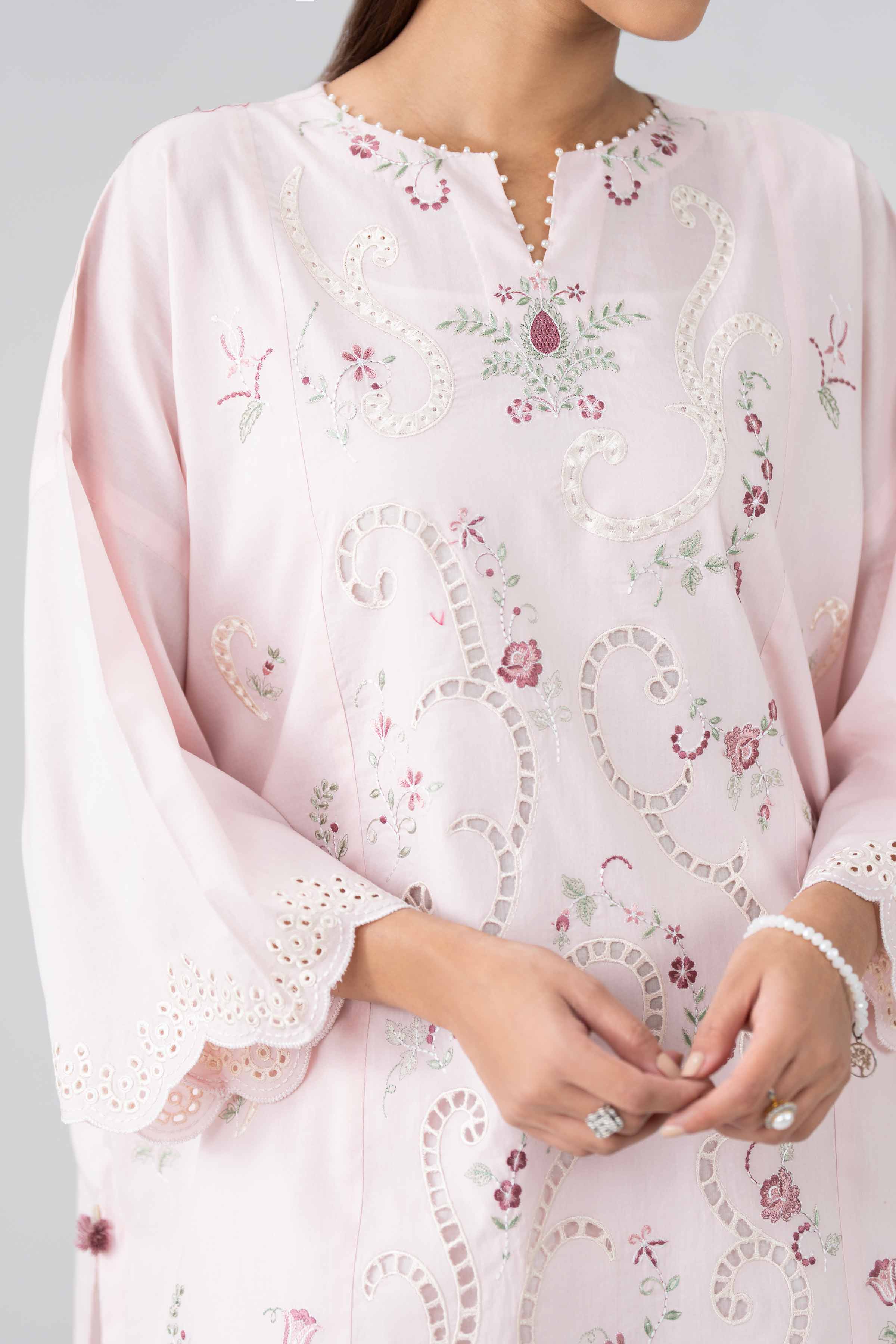 Nishat UK - Pink Embroidered Cambric 2 Piece ready to wear Dress