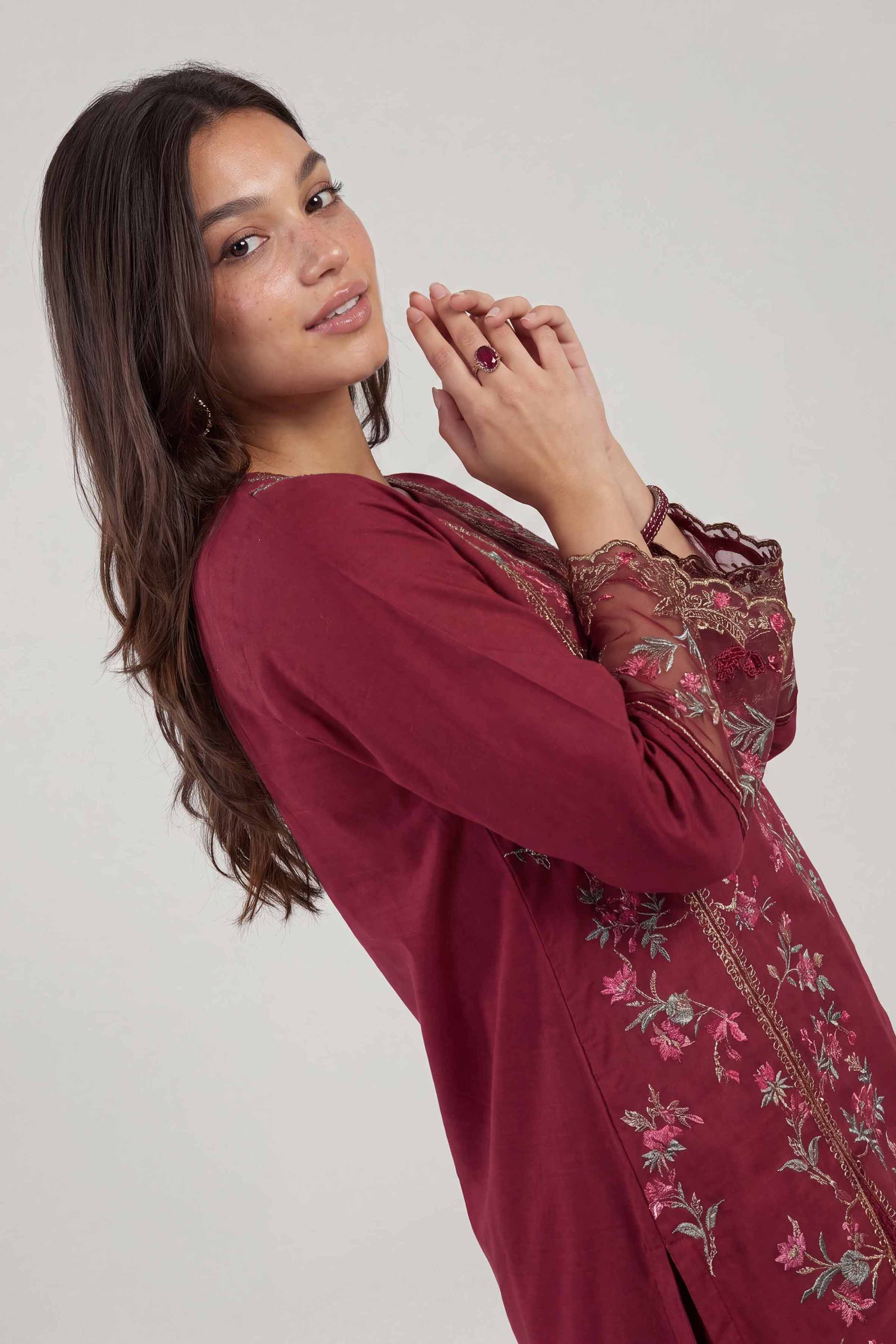 2 Piece - Embroidered Suit - PE26-46
