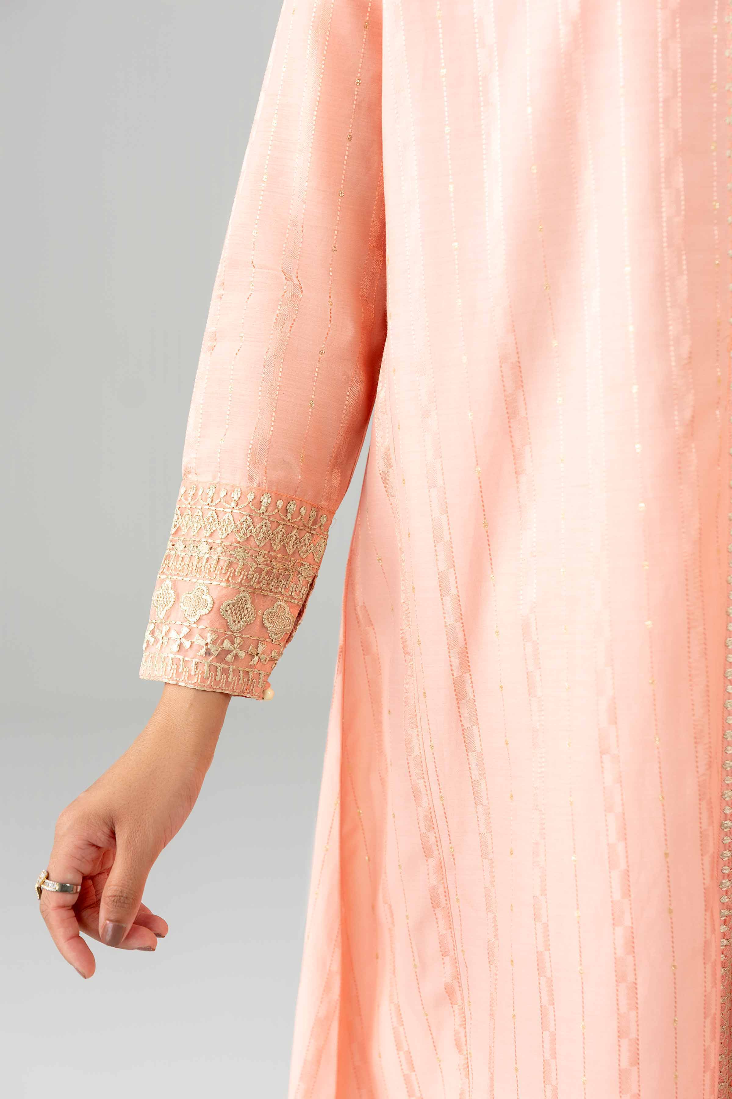 Nishat UK - Orange Embroidered Lawn 2-piece ready to wear Dress