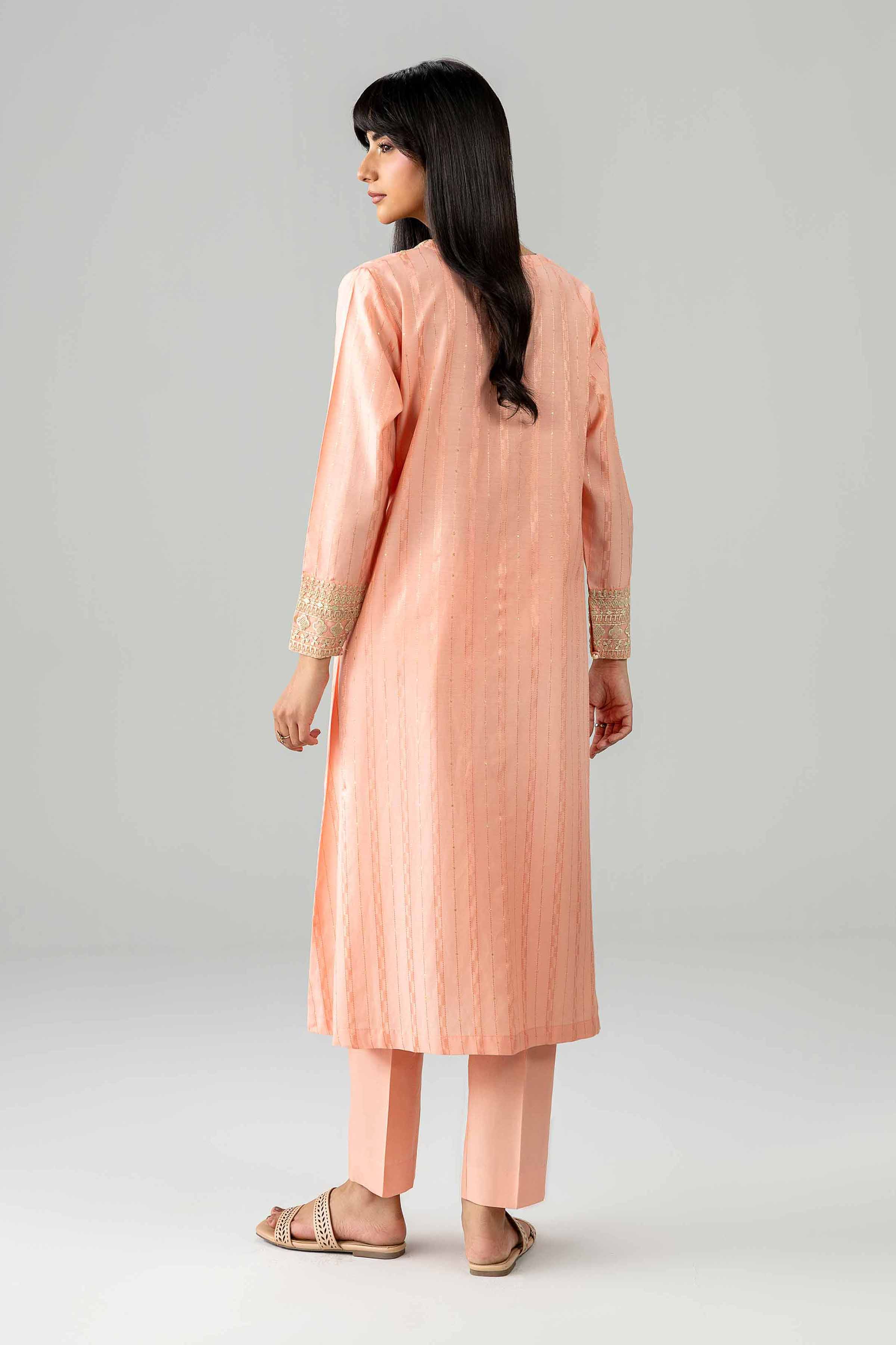 Nishat UK - Orange Embroidered Lawn 2-piece ready to wear Dress