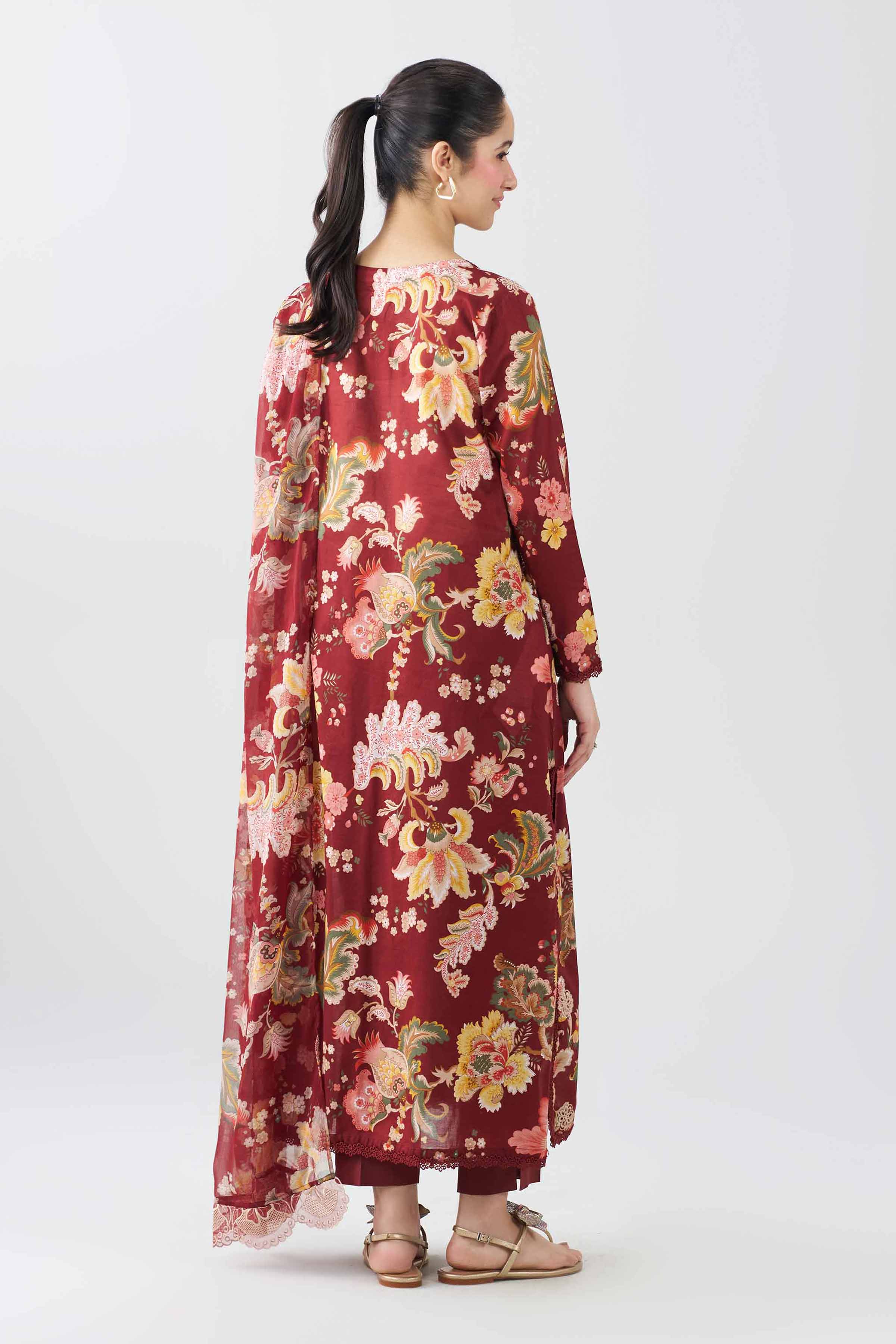 Nishat UK - Multi Embroidered Lawn 3 Pieces ready to wear Suit