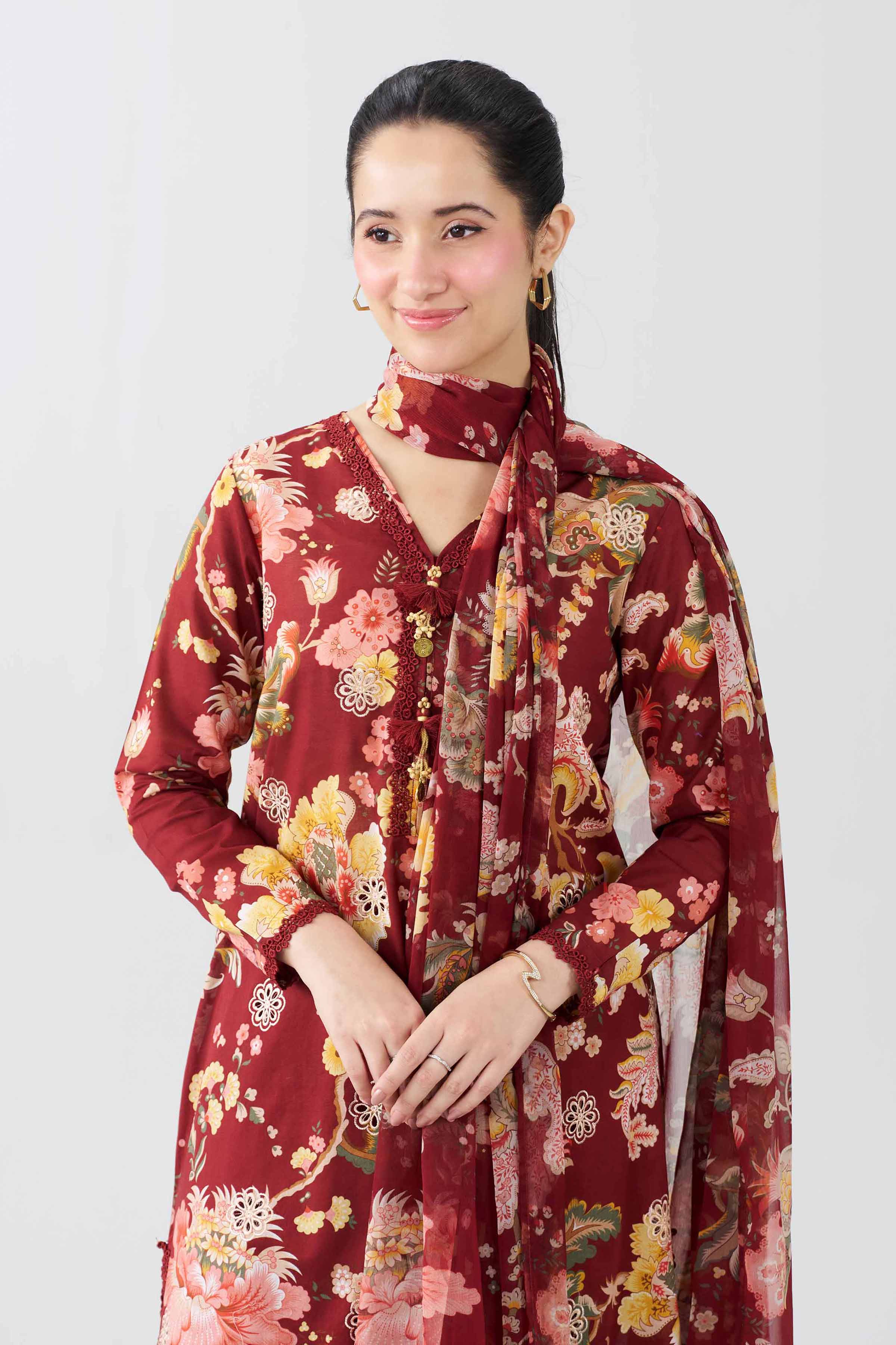 Nishat UK - Multi Embroidered Lawn 3 Pieces ready to wear Suit