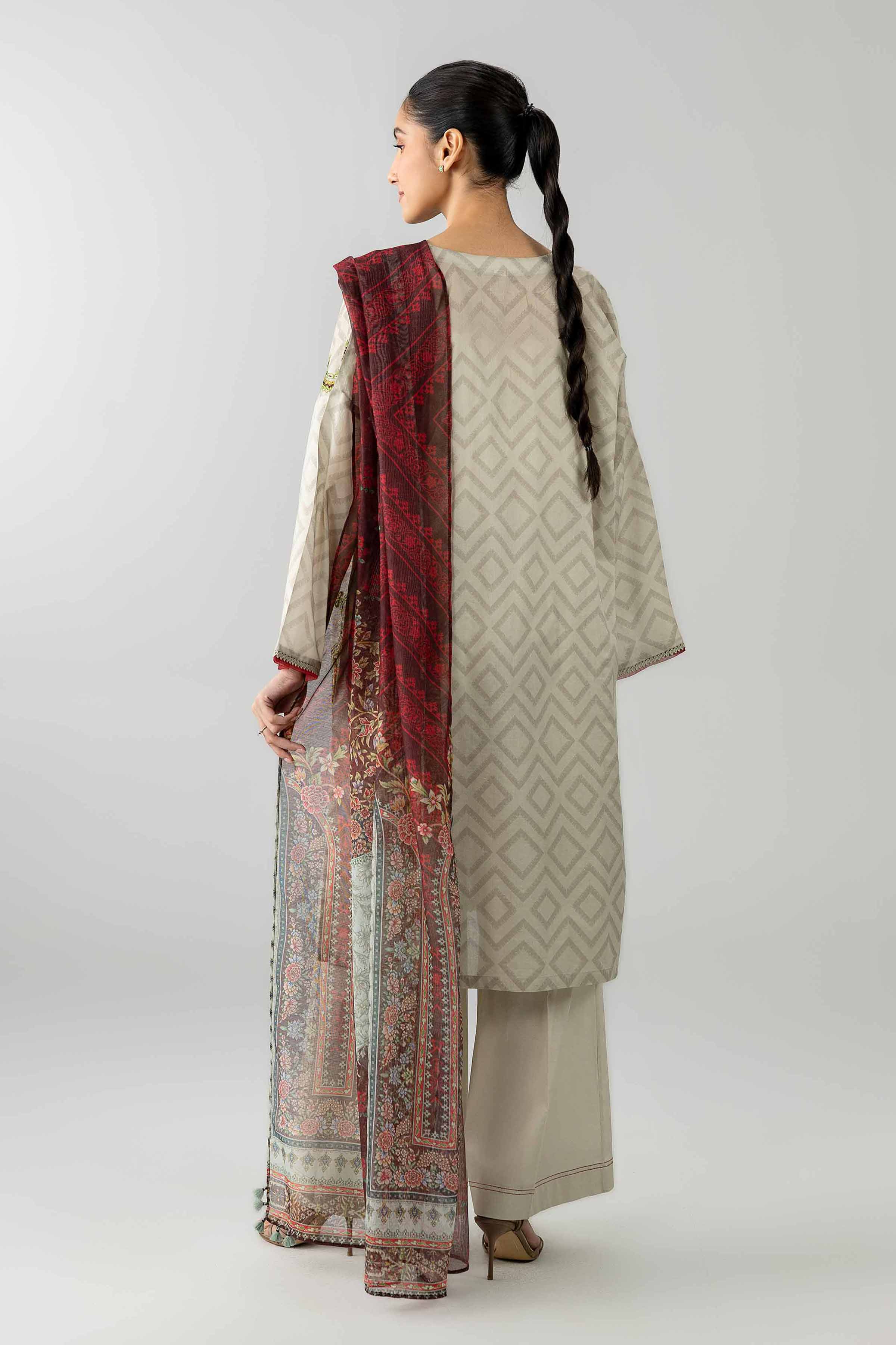 Nishat UK - Green Embroidered Lawn 3-piece ready to wear Suit