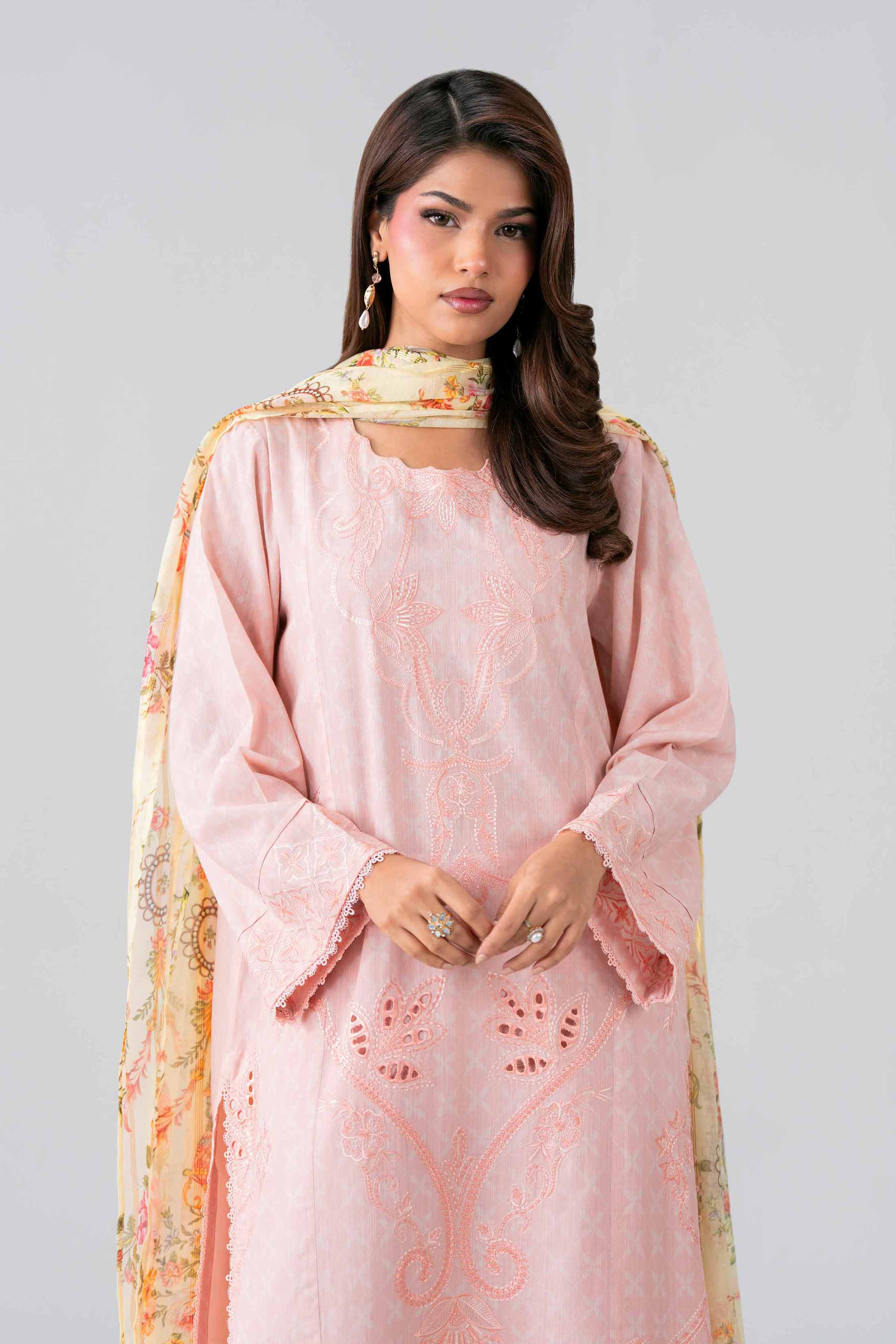 Nishat UK - Pink Embroidered Jacquard 3 Pieces ready to wear Suit
