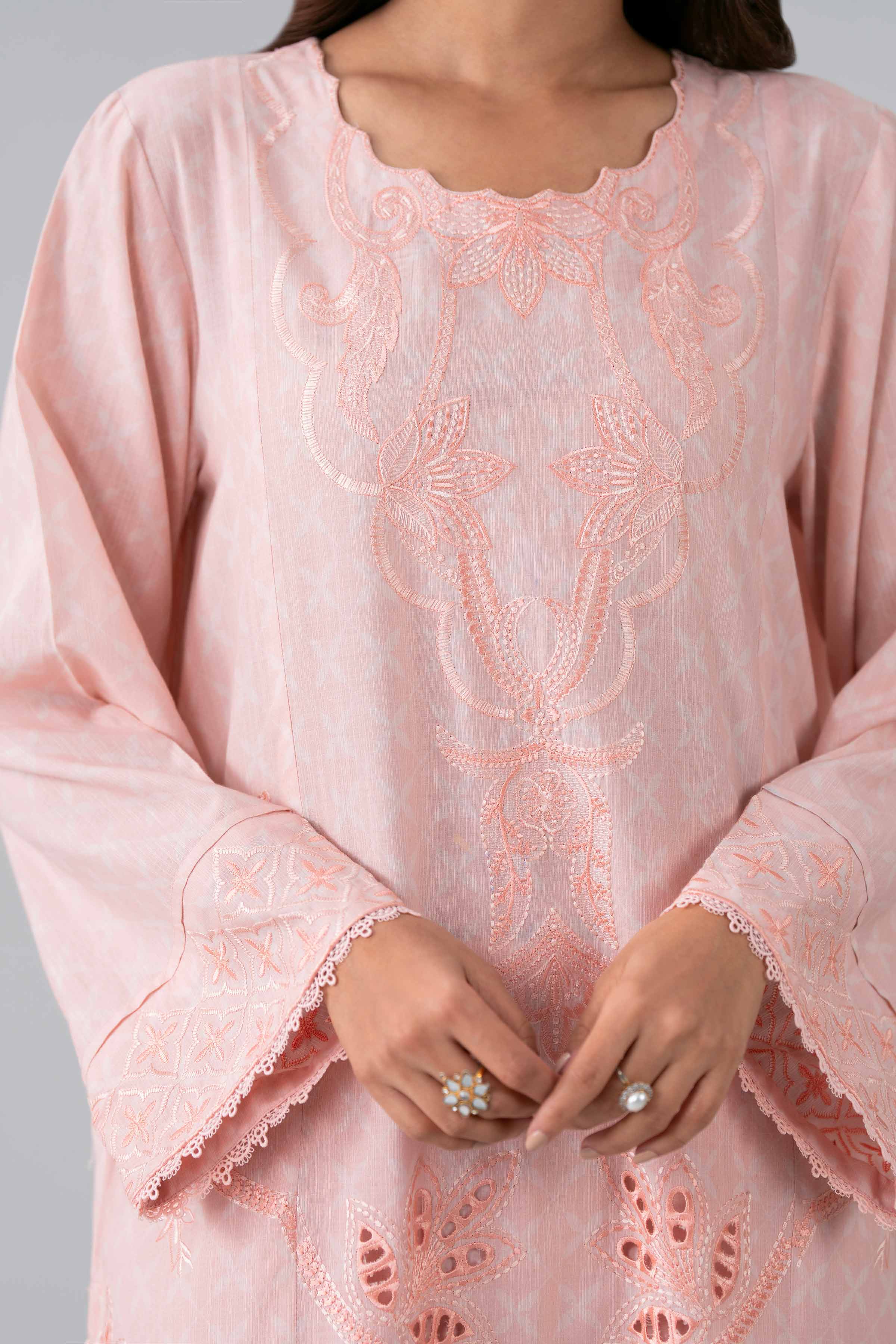 Nishat UK - Pink Embroidered Jacquard 3 Pieces ready to wear Suit