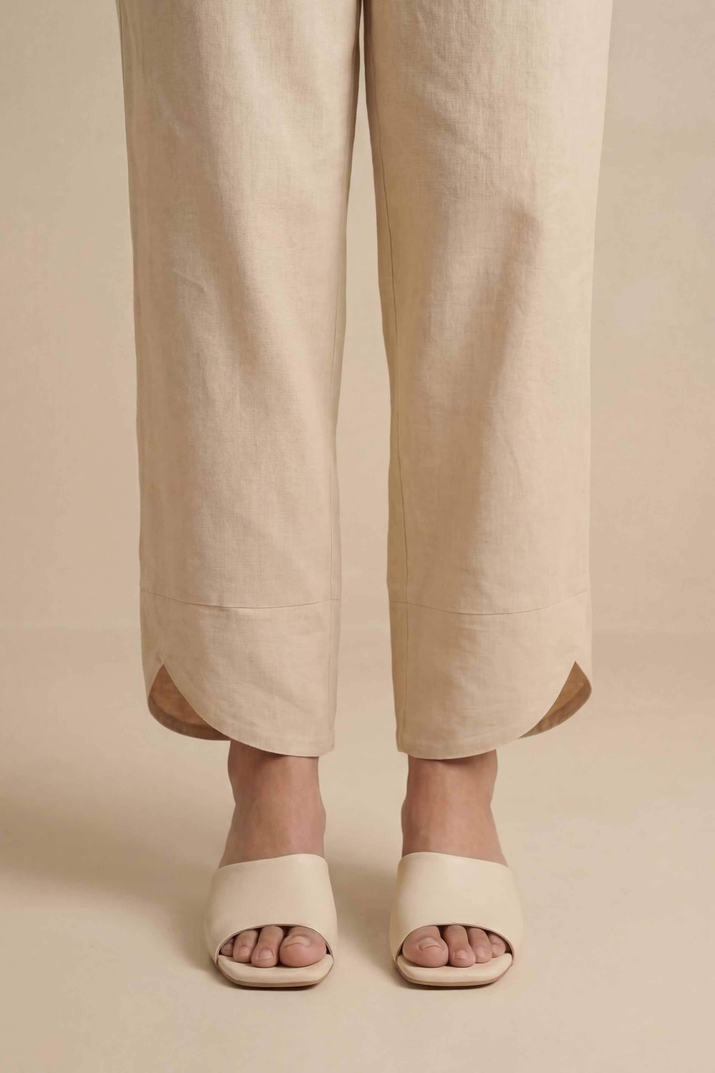 NishatUK - Beige Cambric Cambric 1-piece ready to wear Trouser