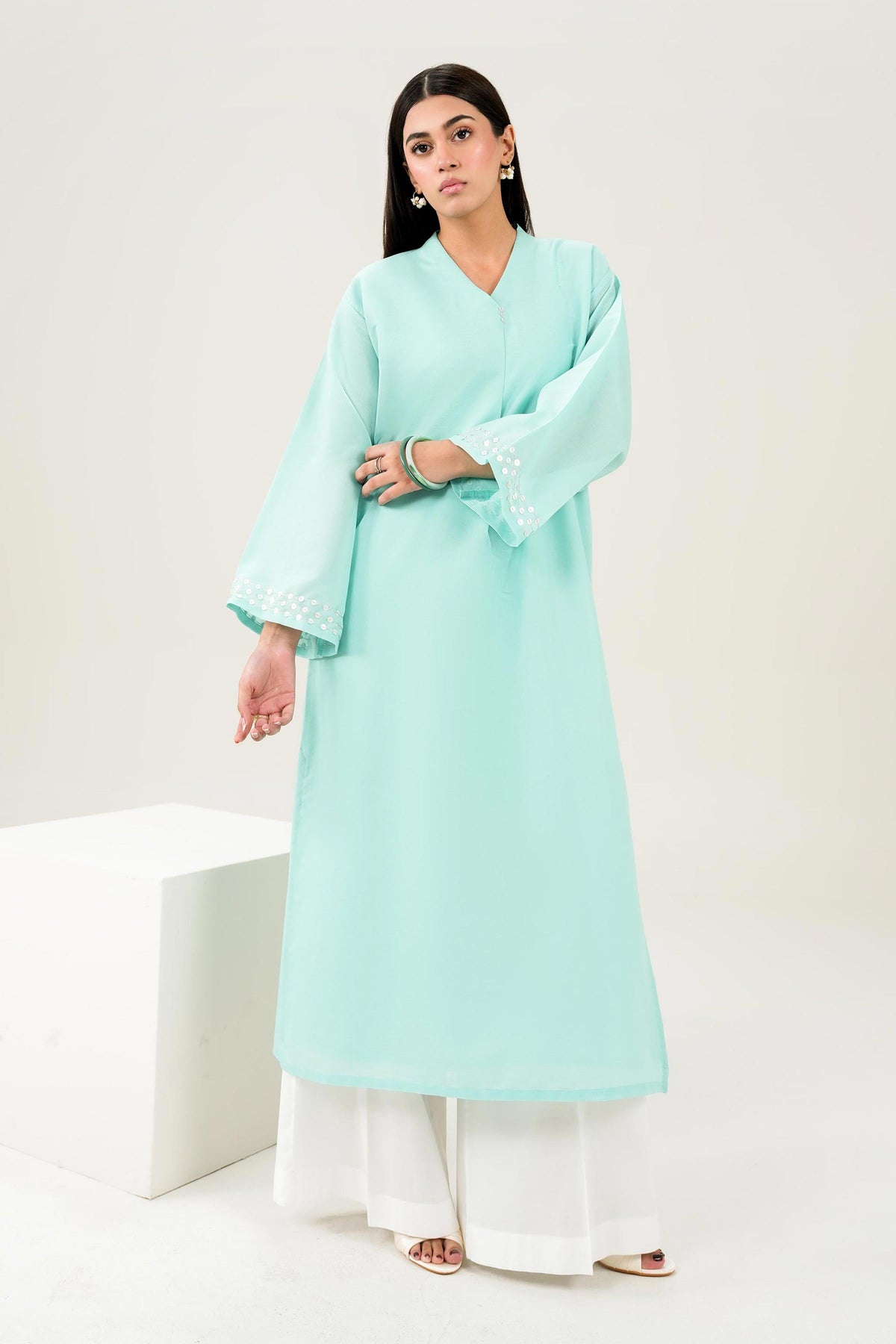 Nishat UK - Blue Embroidered Viscose 1 Piece ready to wear