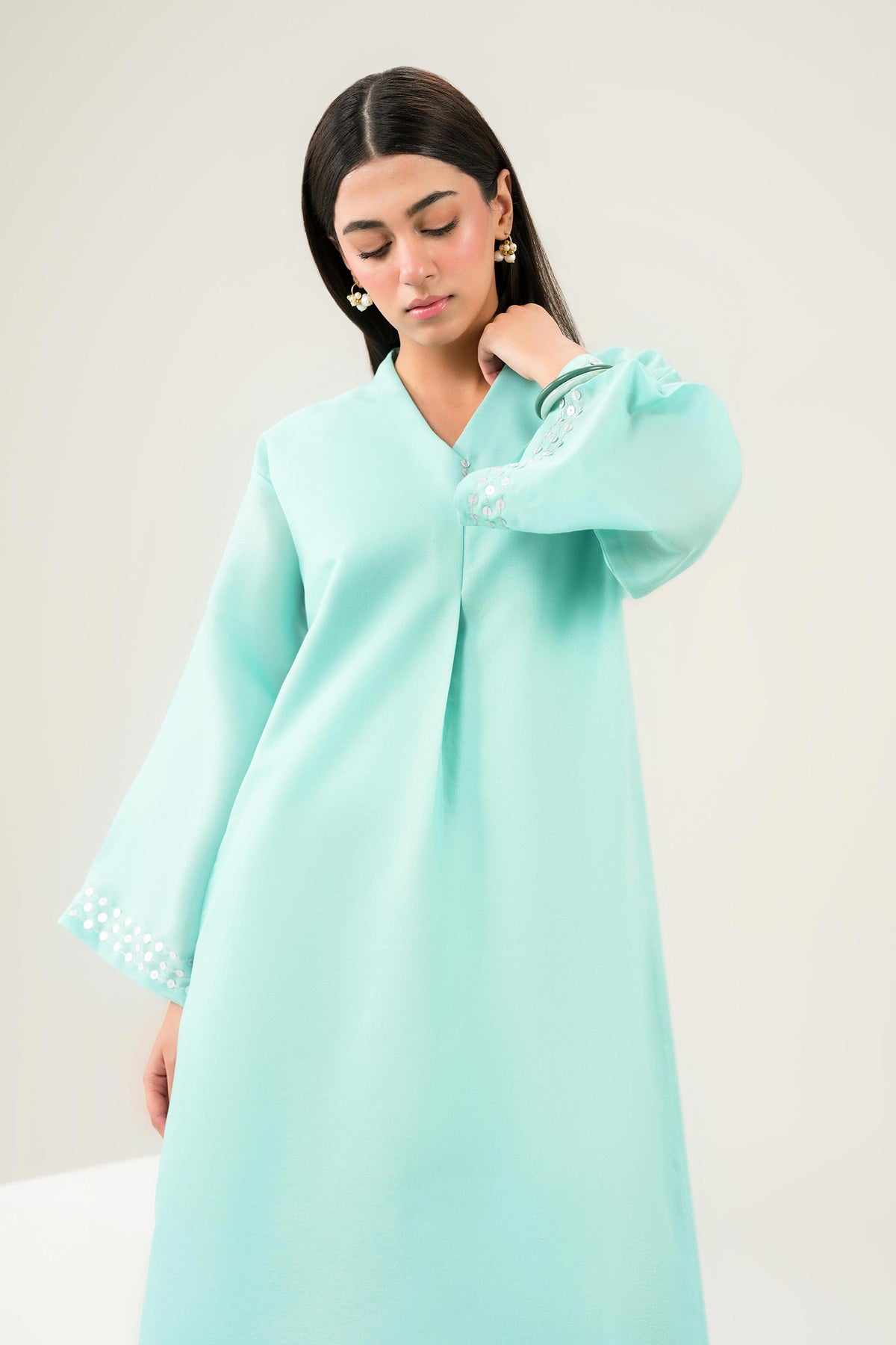 Nishat UK - Blue Embroidered Viscose 1 Piece ready to wear