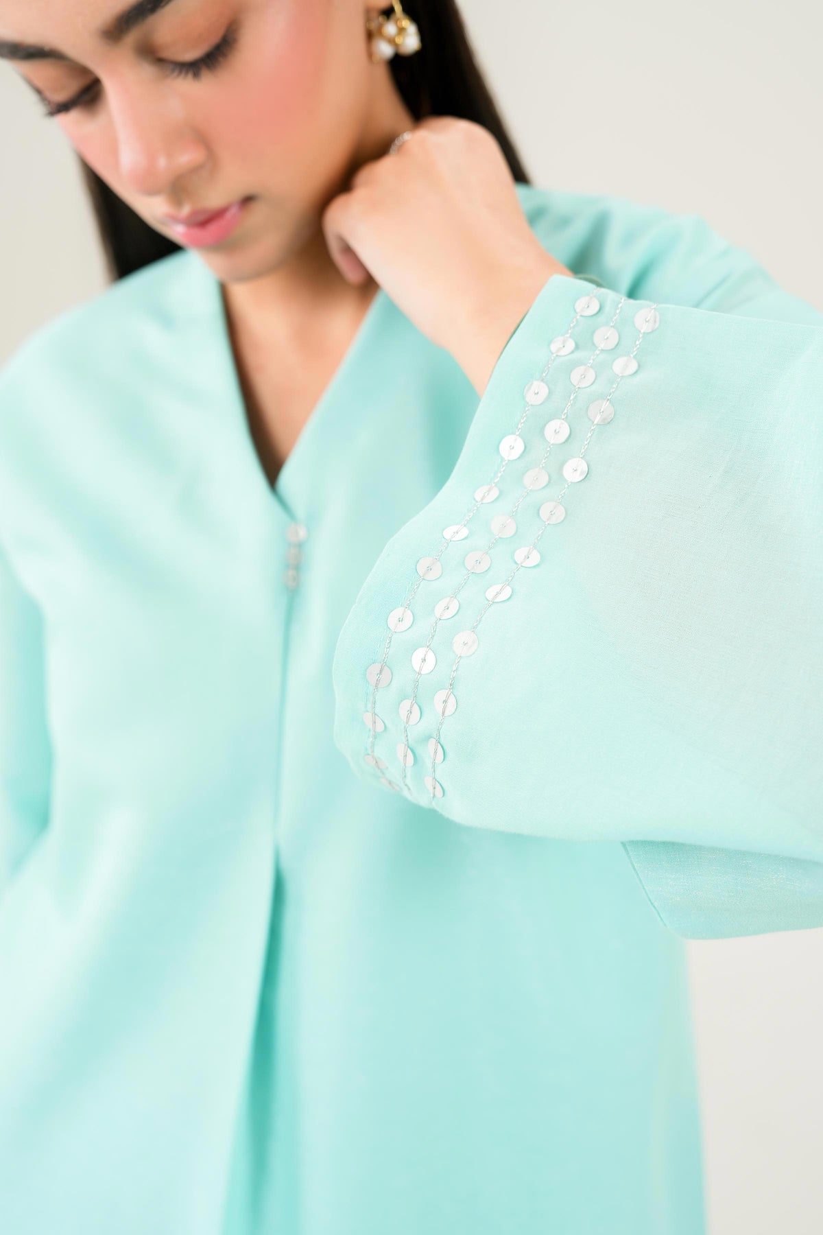 Nishat UK - Blue Embroidered Viscose 1 Piece ready to wear