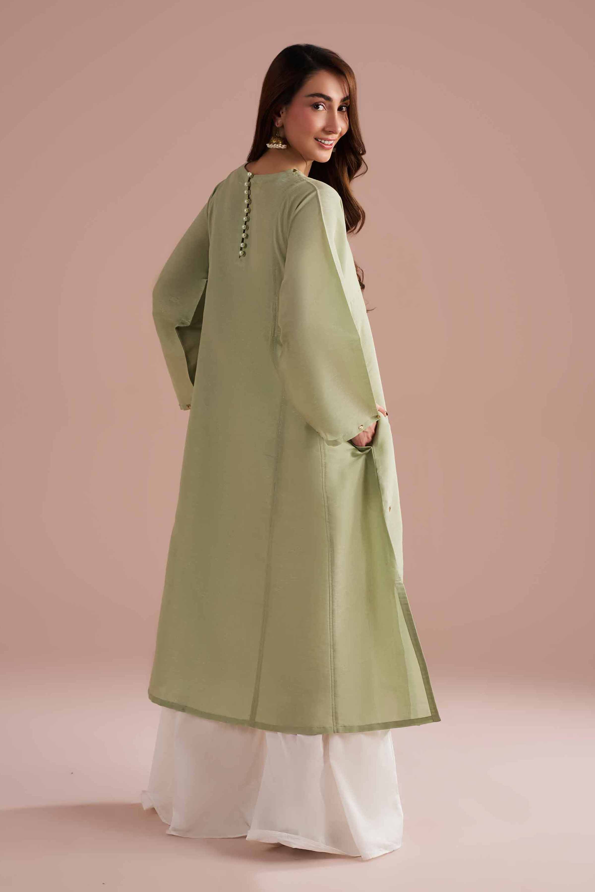 NishatUK - Green Solids Sunrise 1-piece ready to wear Shirt