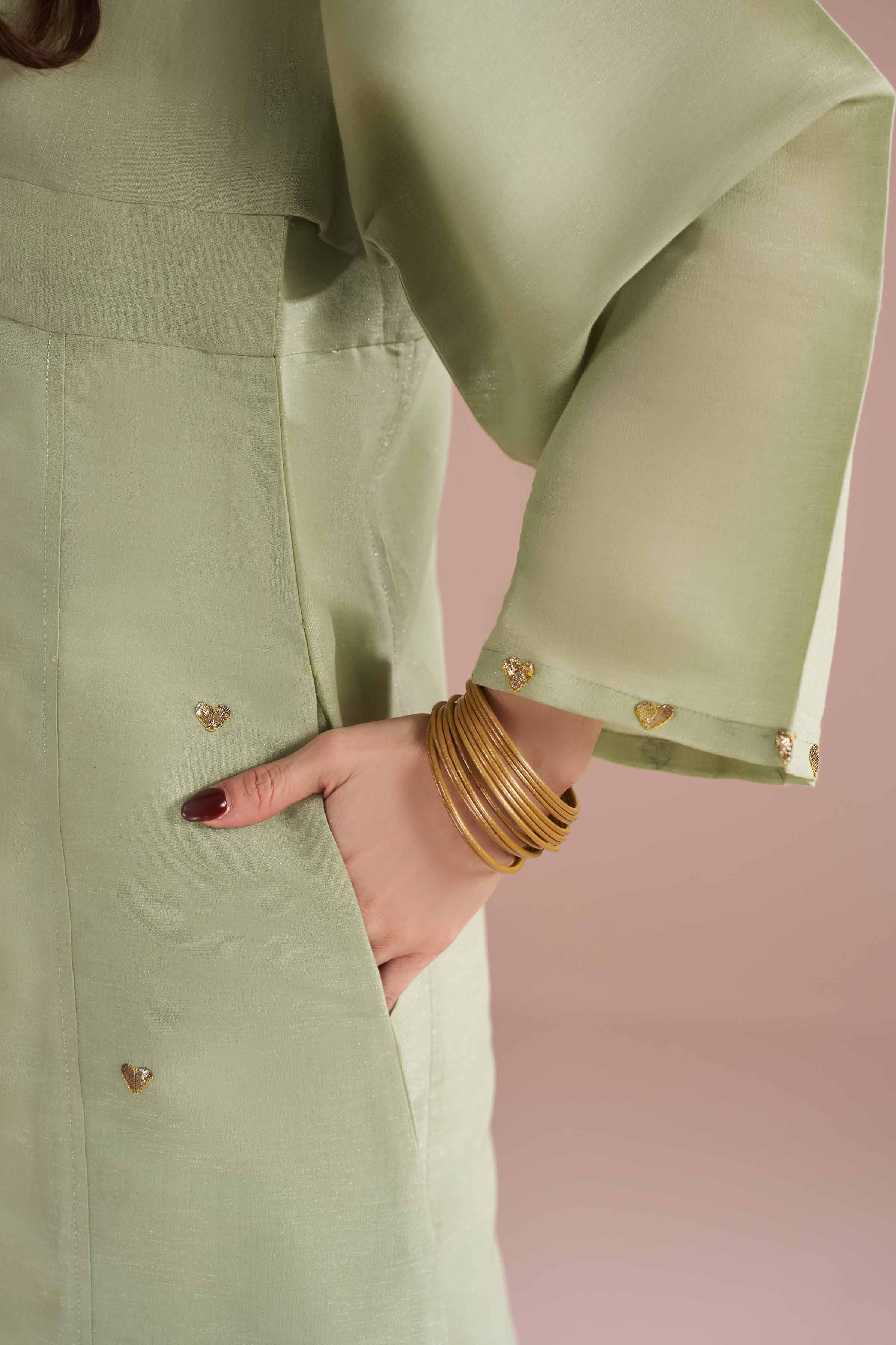 NishatUK - Green Solids Sunrise 1-piece ready to wear Shirt