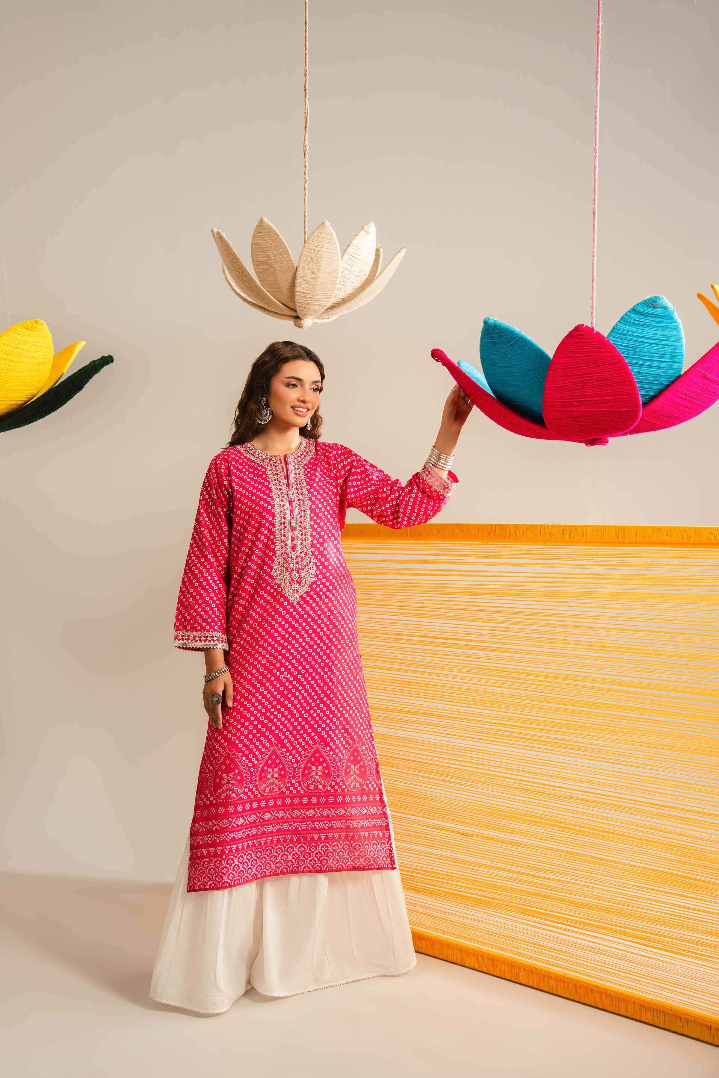 NishatUK - Pink Embroidered Lawn 1-piece ready to wear Shirt