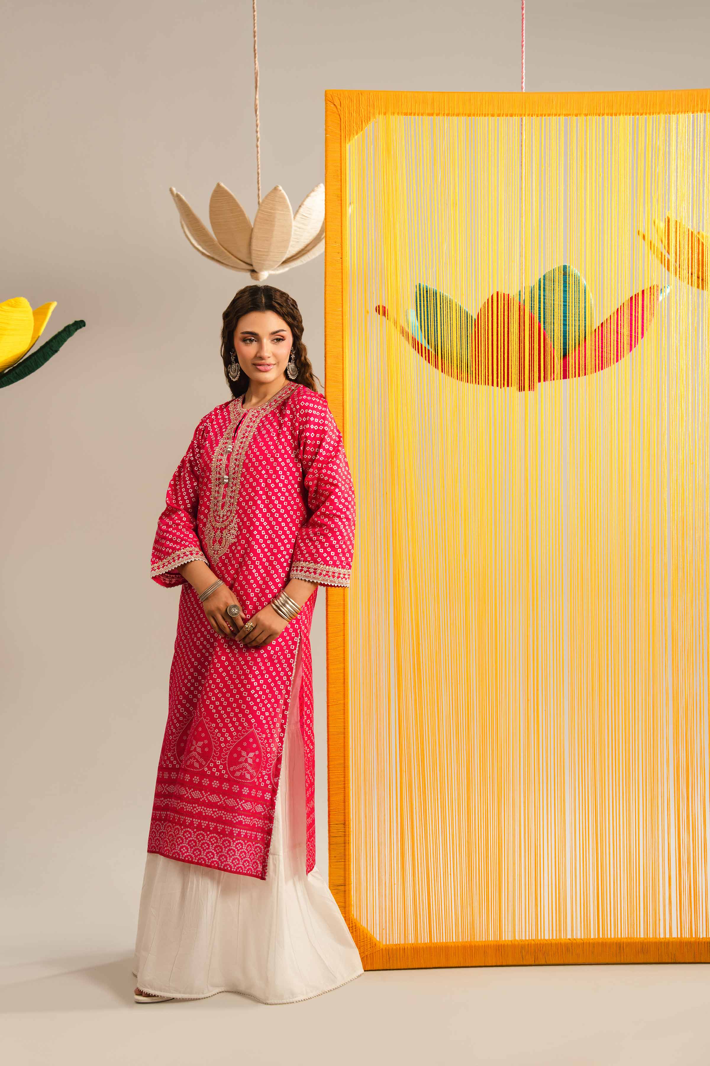 NishatUK - Pink Embroidered Lawn 1-piece ready to wear Shirt