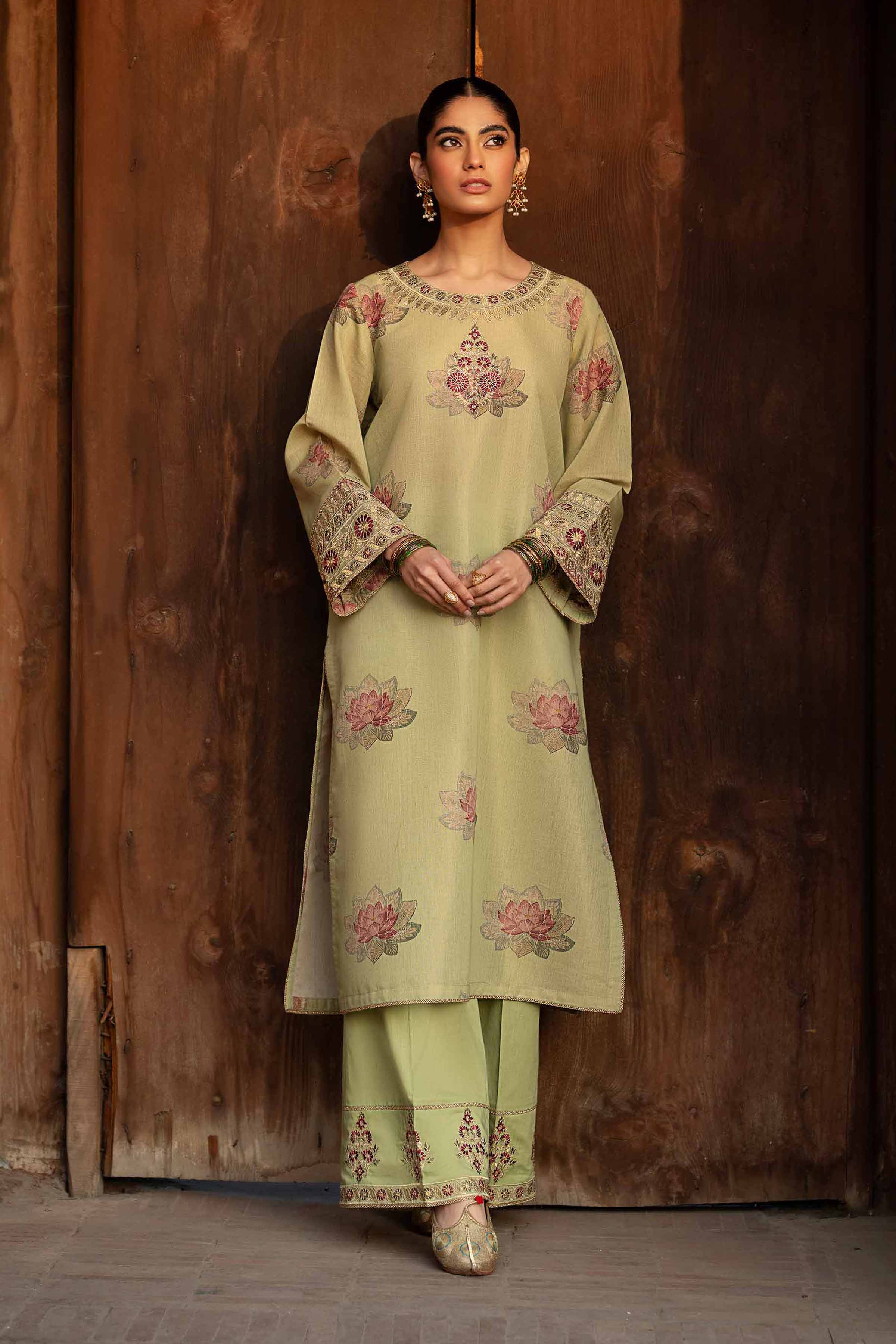 NishatUK - Pistachio Embroidered Jacquard 2-piece ready to wear Dress