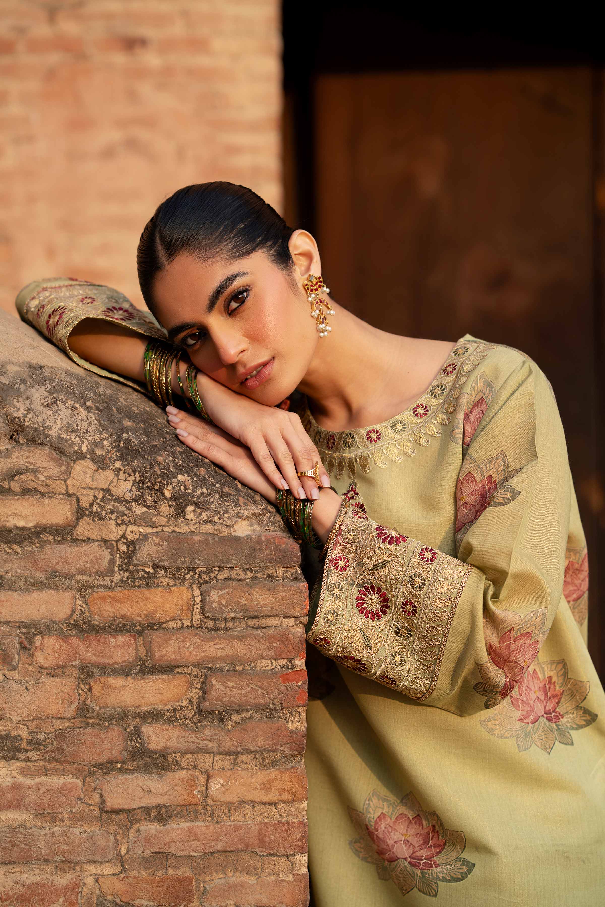 NishatUK - Pistachio Embroidered Jacquard 2-piece ready to wear Dress