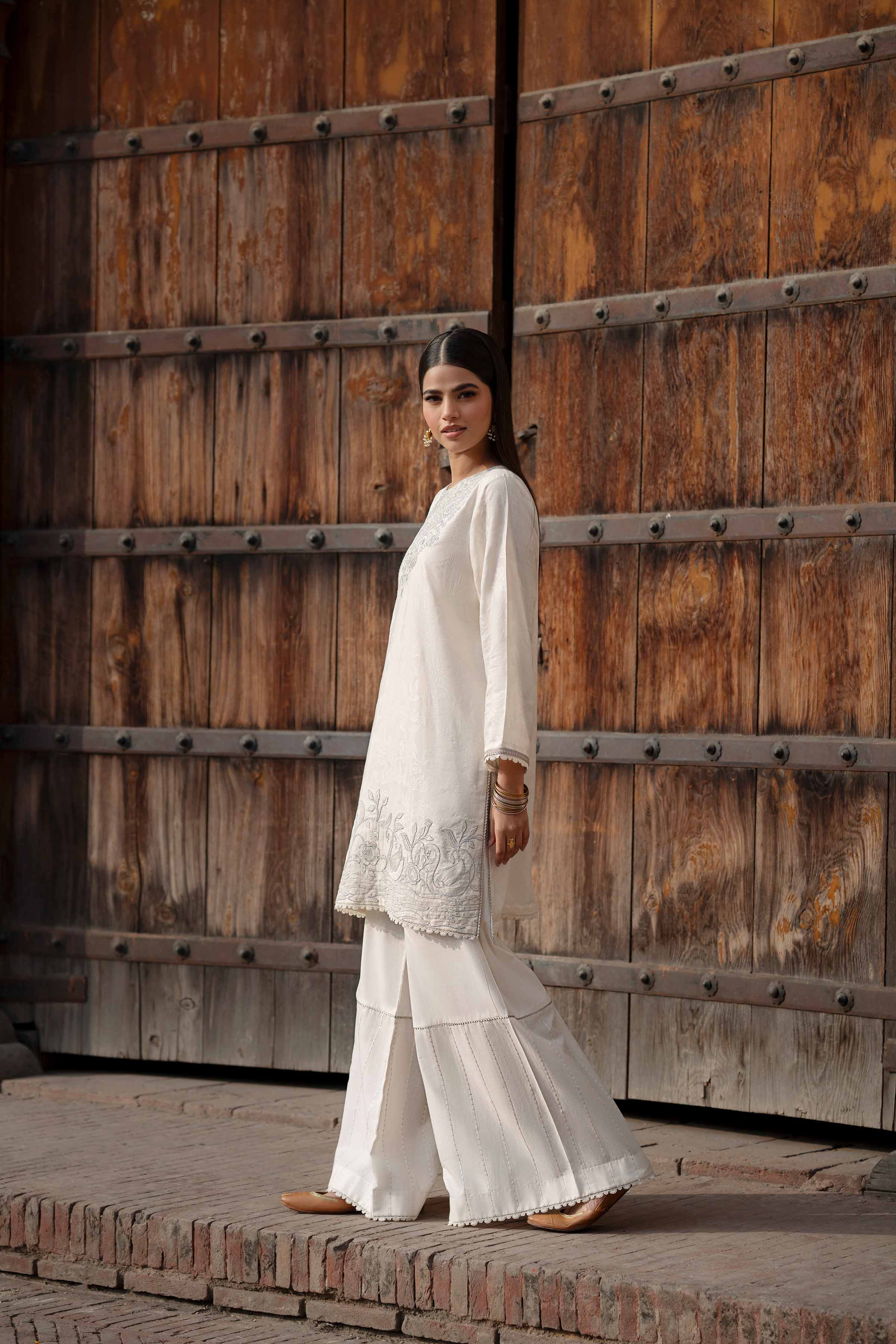 NishatUK - Off White Embroidered Jacquard 2-piece ready to wear Dress