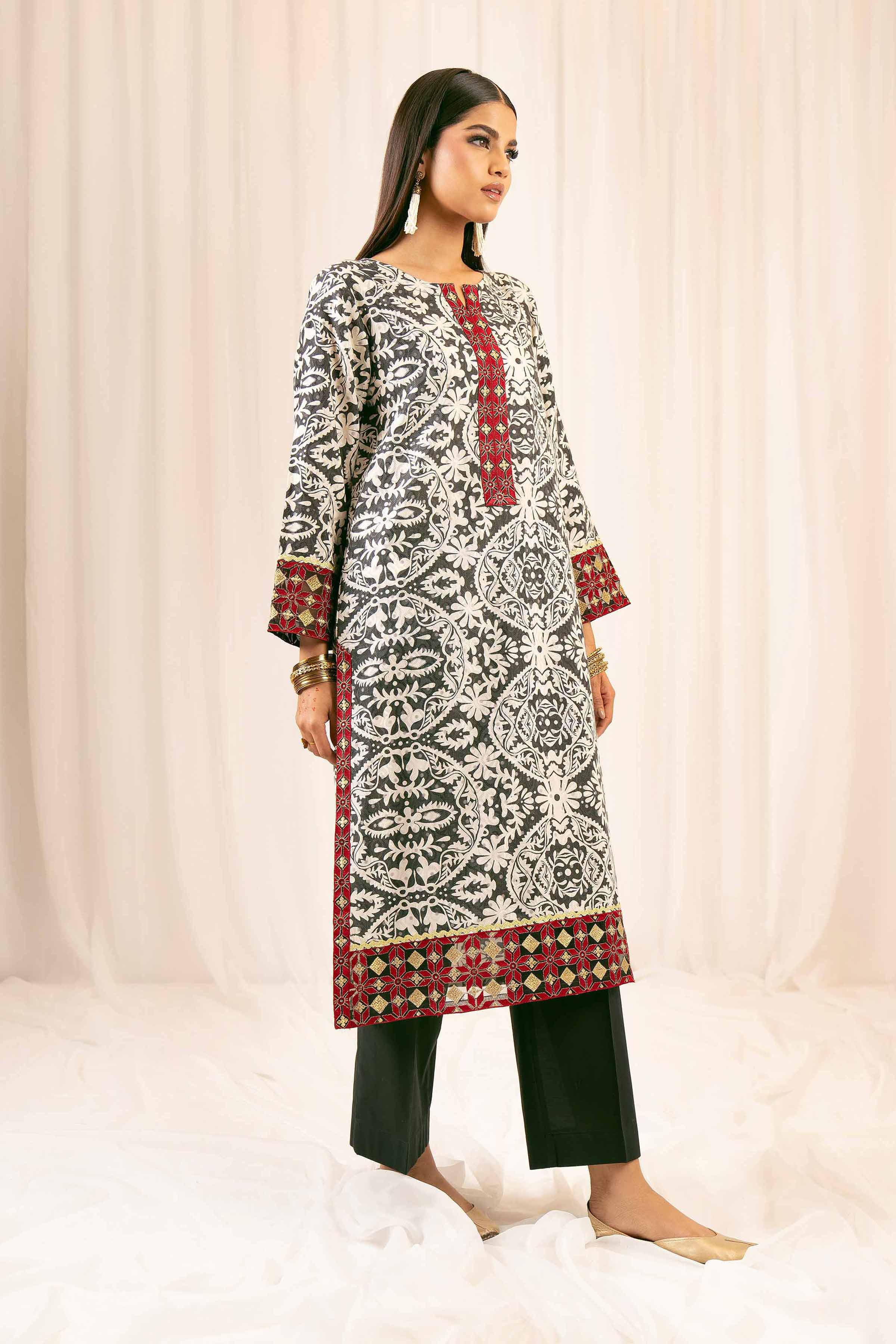 NishatUK - Multi Embroidered Jacquard 2-piece ready to wear Dress