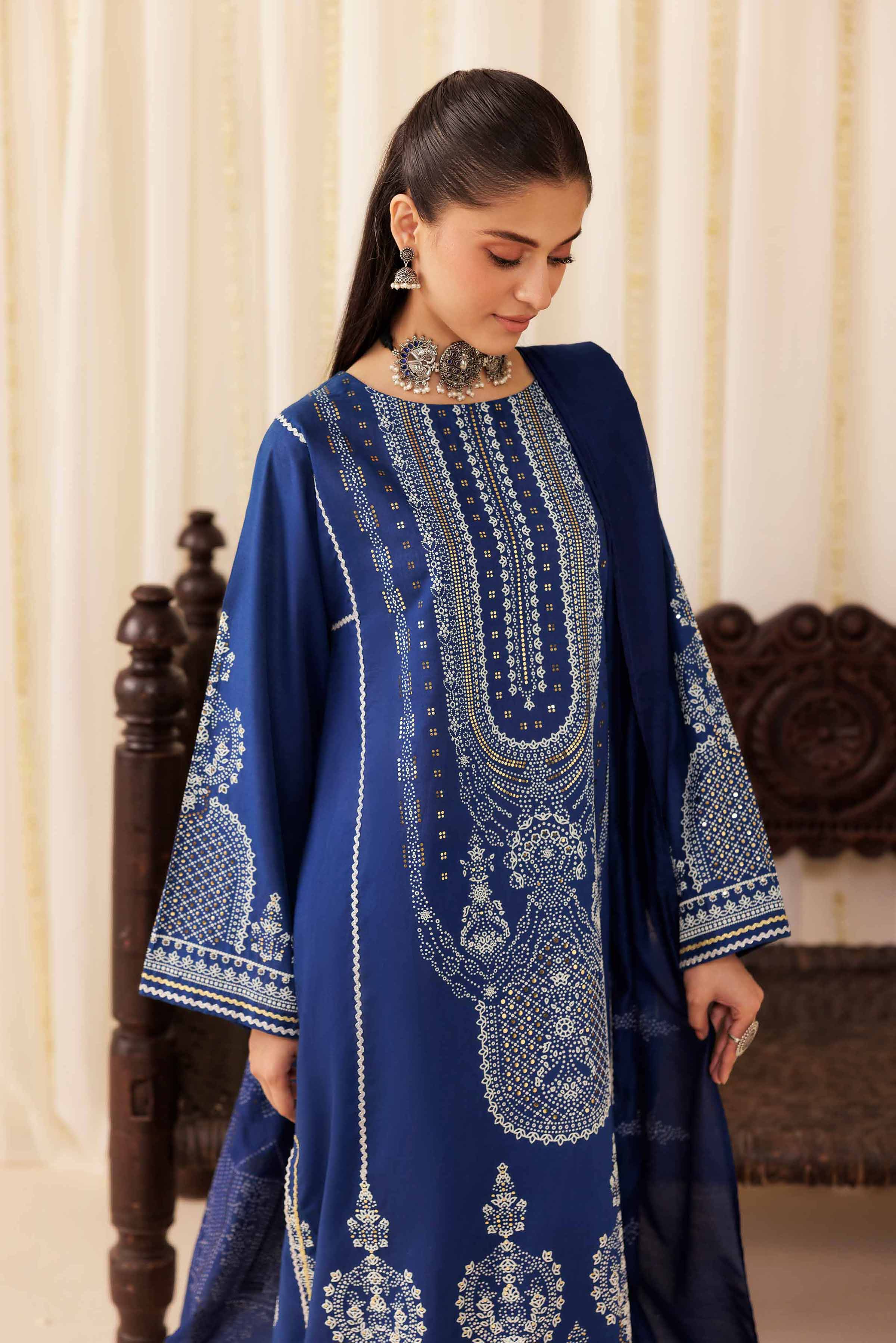 NishatUK - Blue Solids Mukesh 3-piece ready to wear Suit