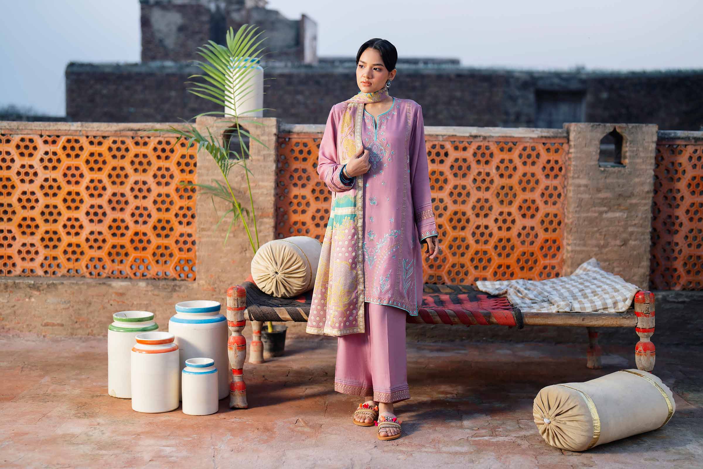 3 Piece - Embroidered Suit - PFE26-01