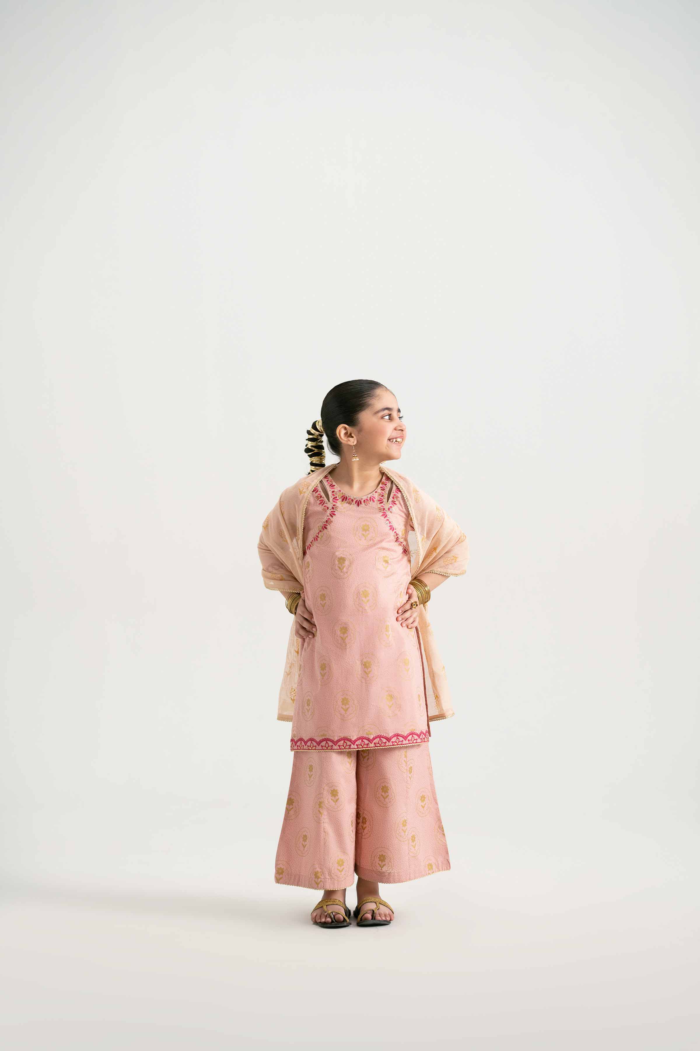 NishatUK - Pink Embroidered Lawn 3-piece ready to wear Suit