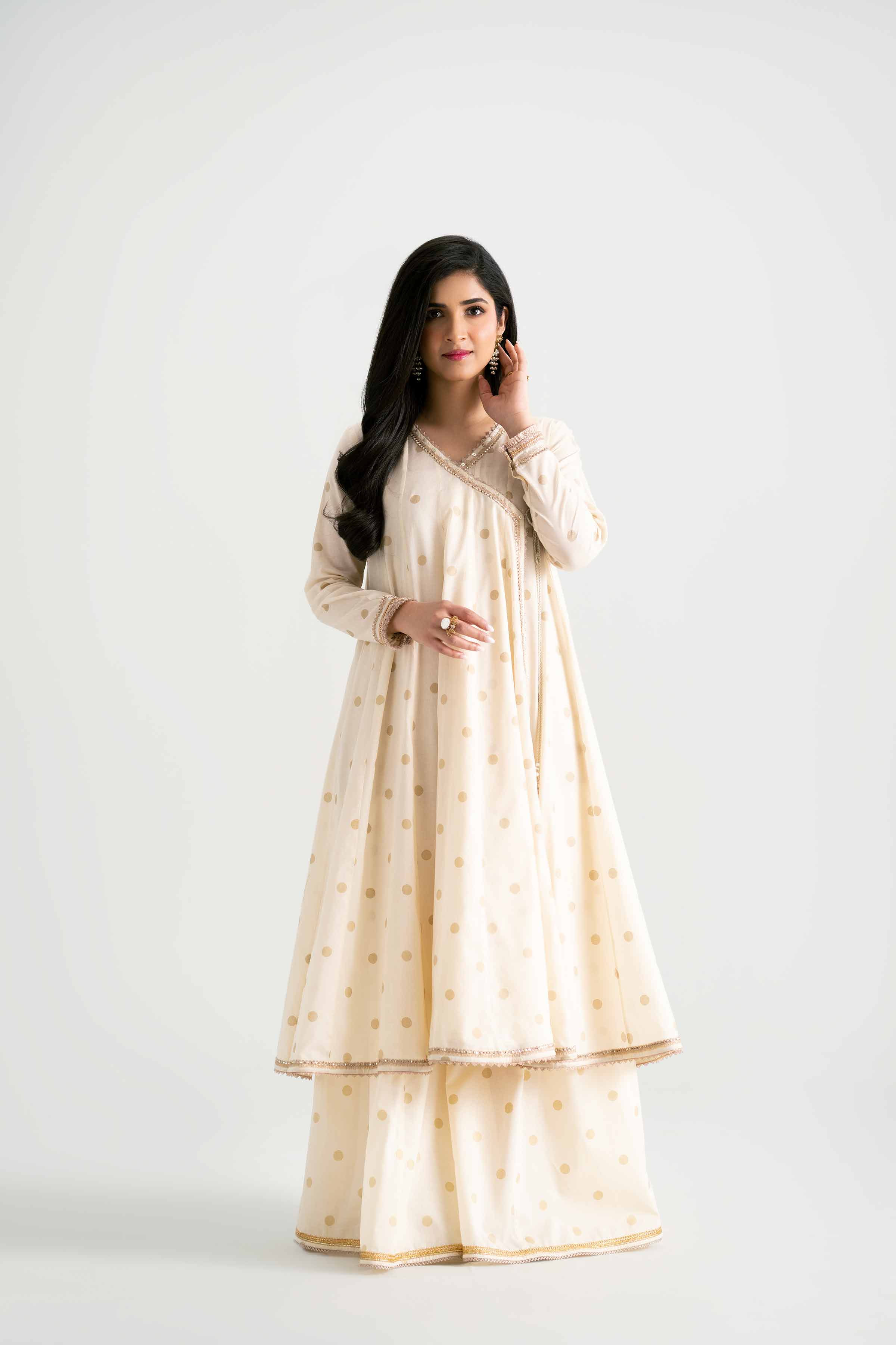 NishatUK - Off White Printed Lawn 2-piece ready to wear Dress
