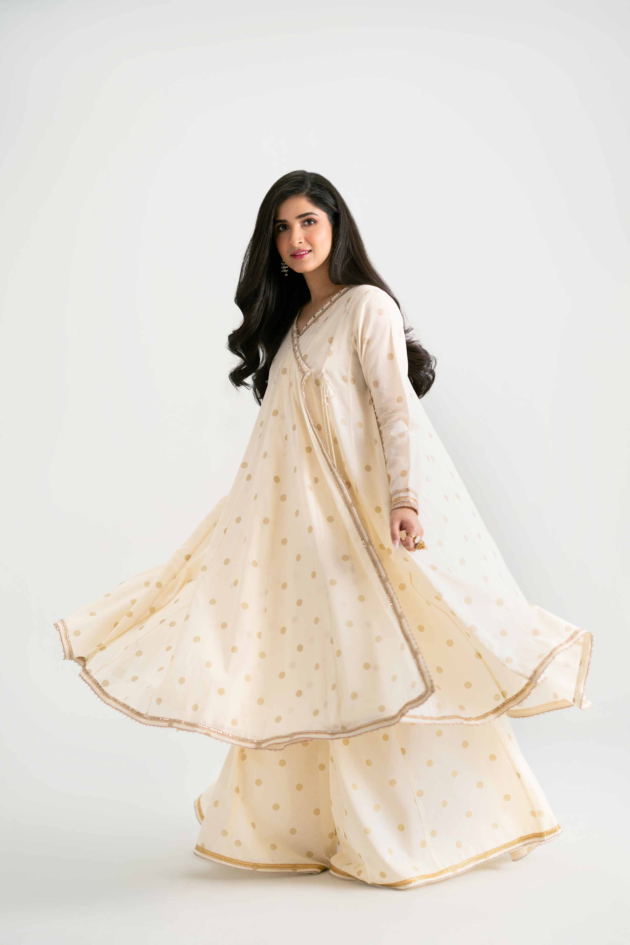 NishatUK - Off White Printed Lawn 2-piece ready to wear Dress