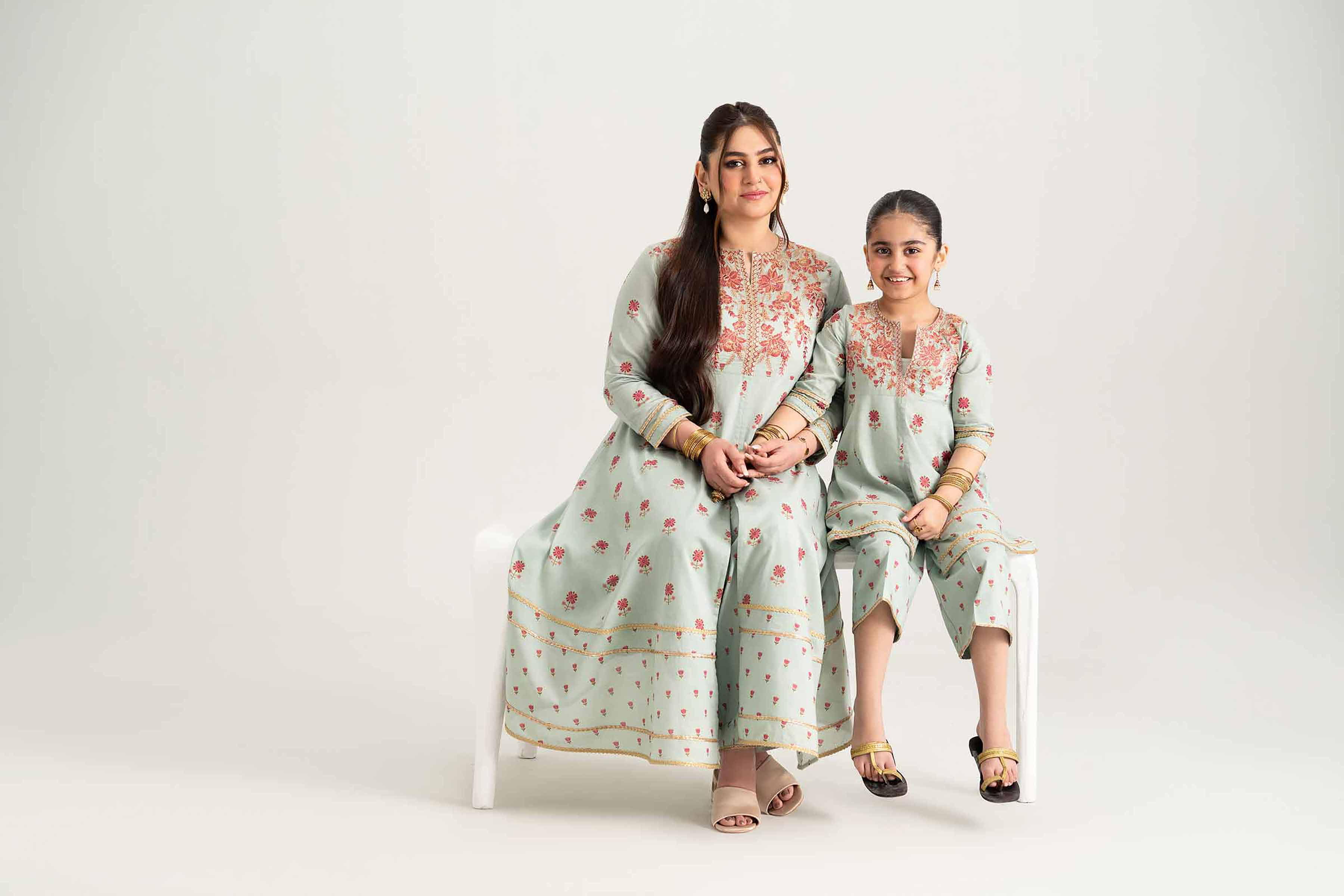 NishatUK - Aqua Embroidered Lawn 2-piece ready to wear Dress