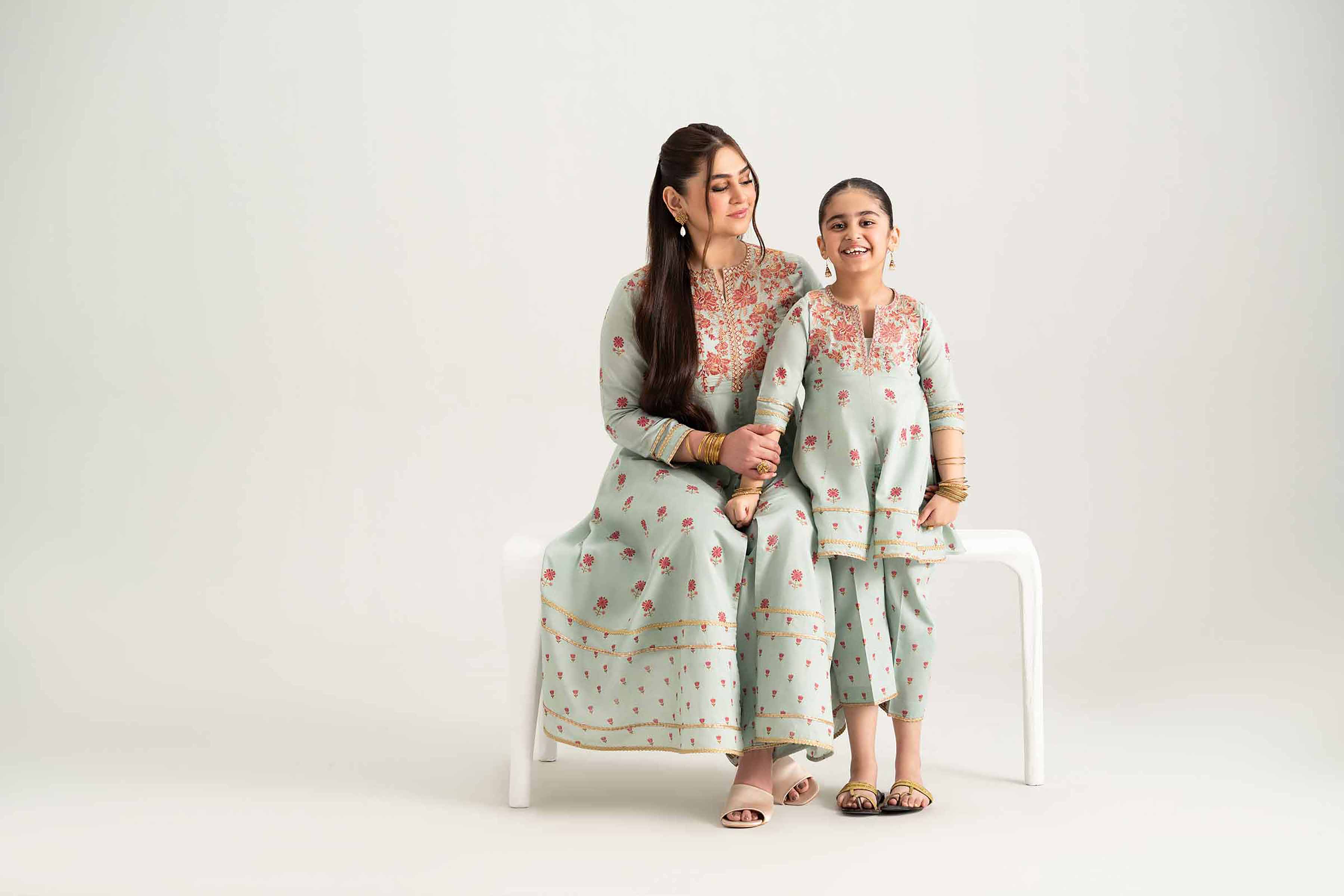 NishatUK - Aqua Embroidered Lawn 2-piece ready to wear Dress