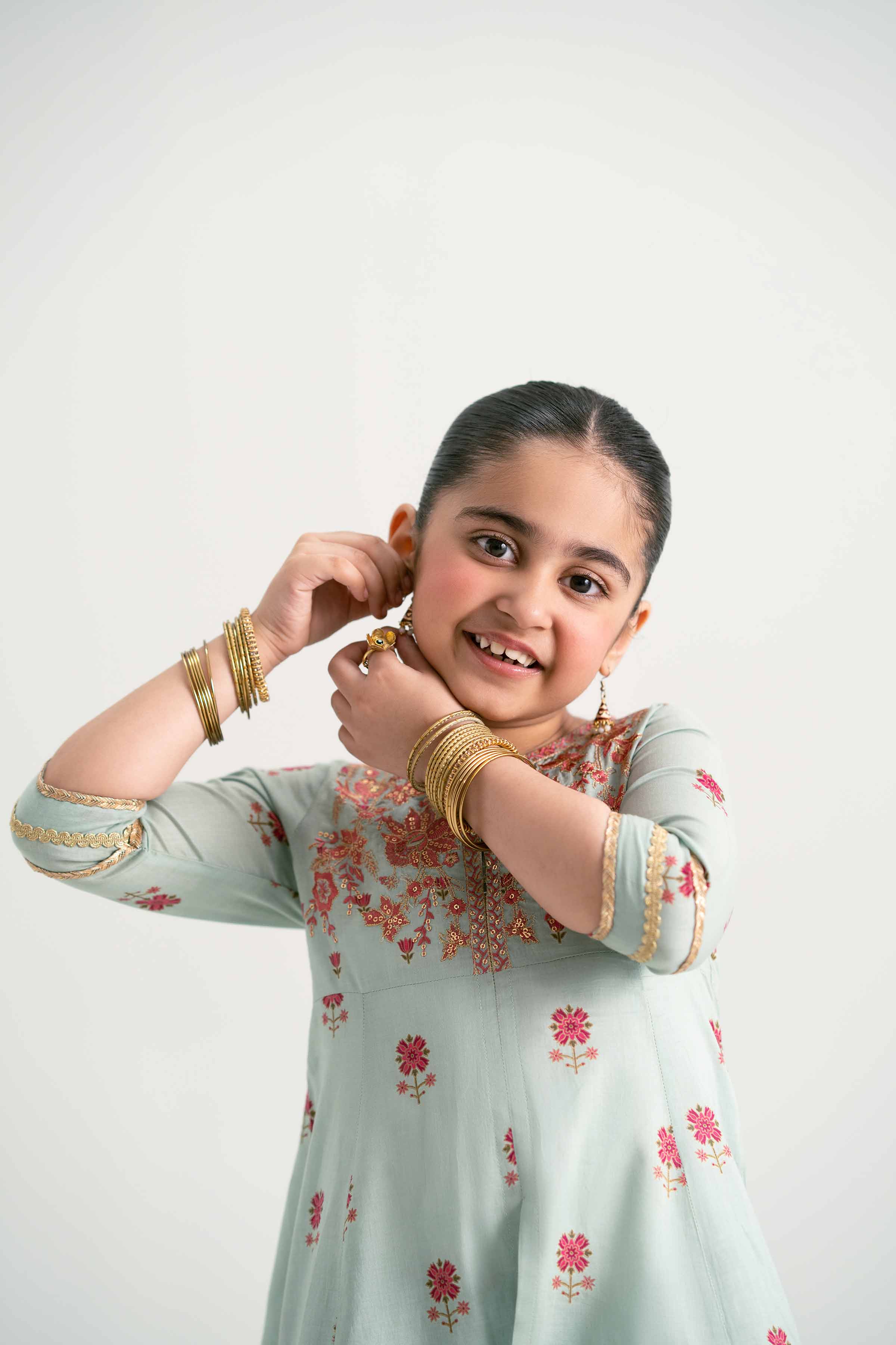 NishatUK - Aqua Embroidered Lawn 2-piece ready to wear Dress