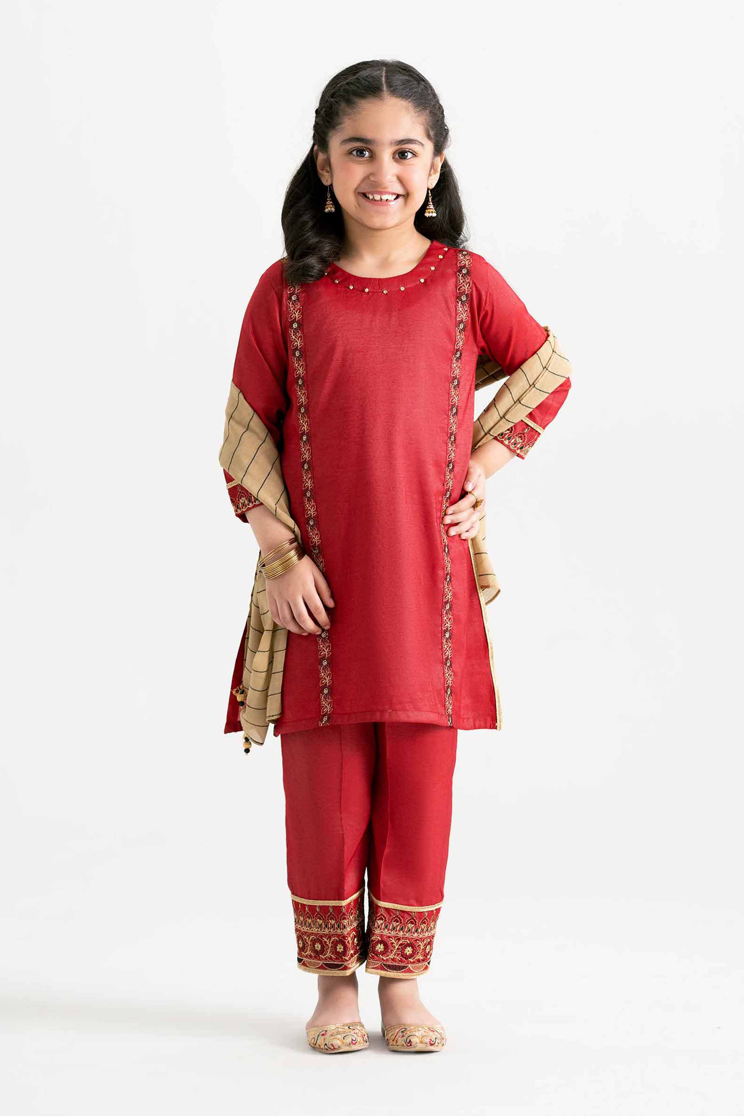 NishatUK - Ivory Embroidered Nylon Viscose 3-piece ready to wear Suit